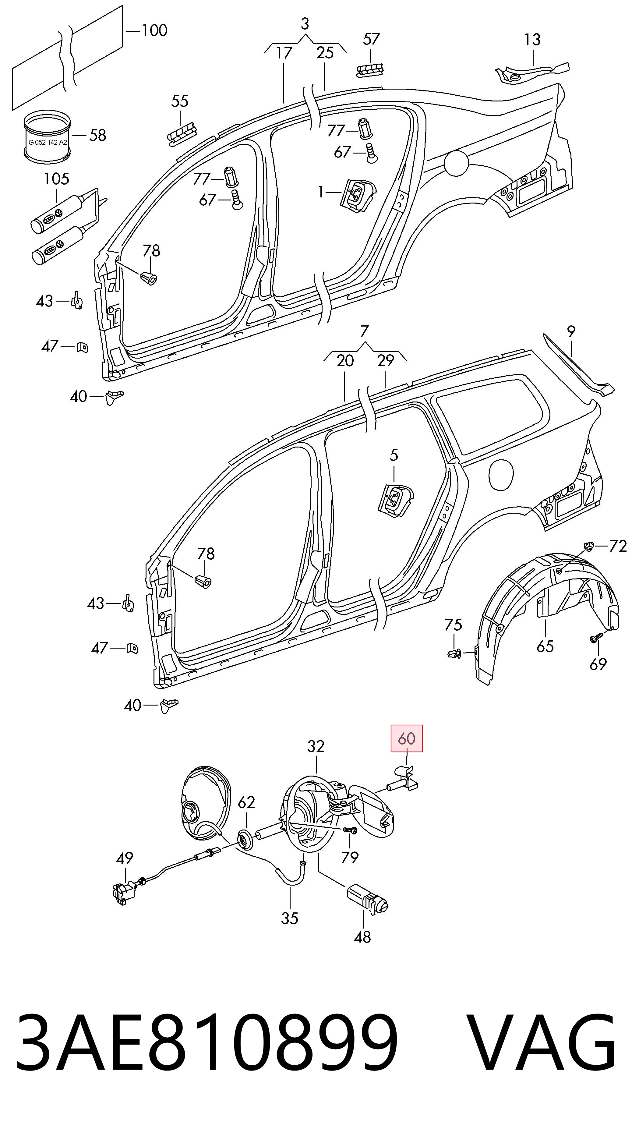 3AE810899 VAG