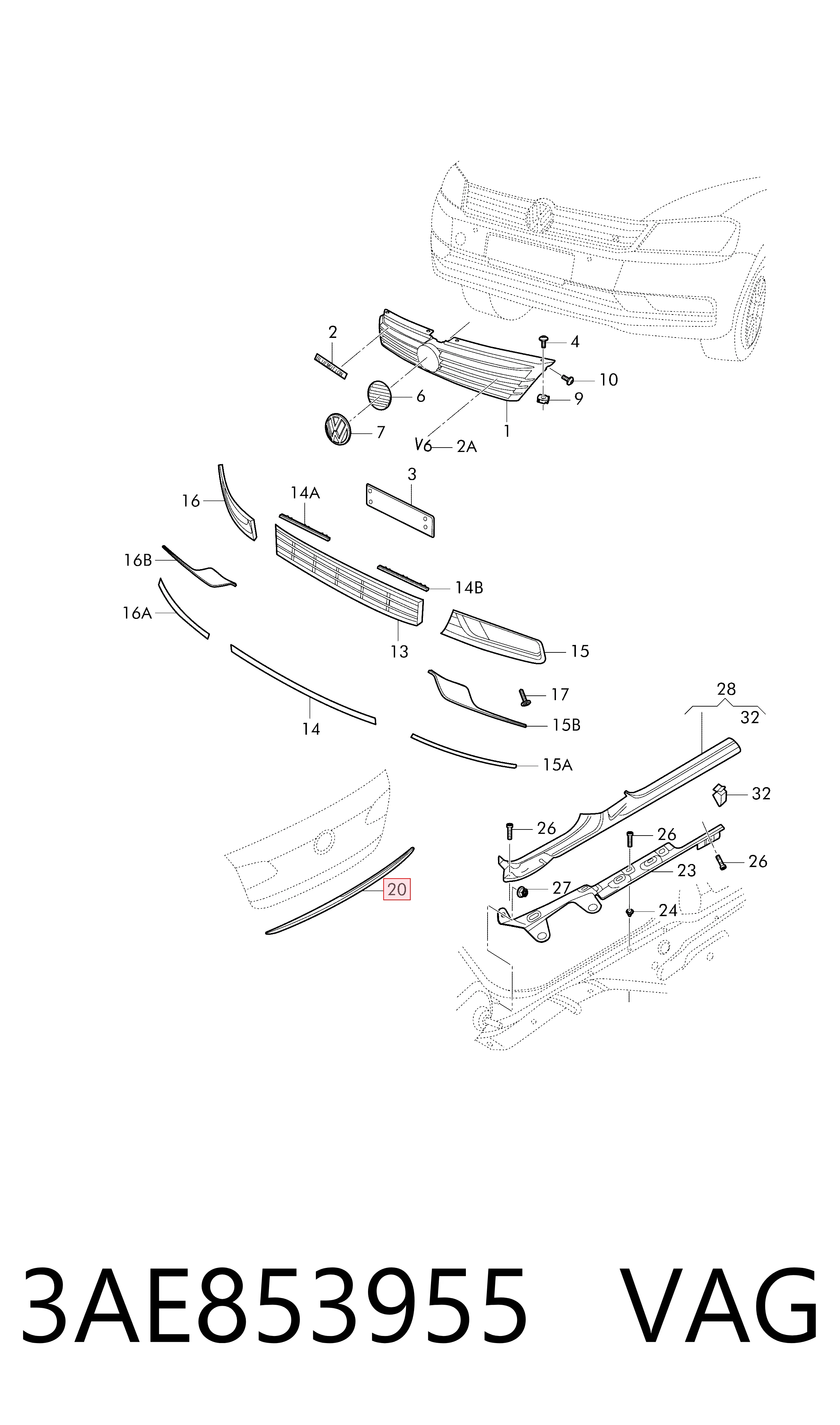 3AE853955 VAG