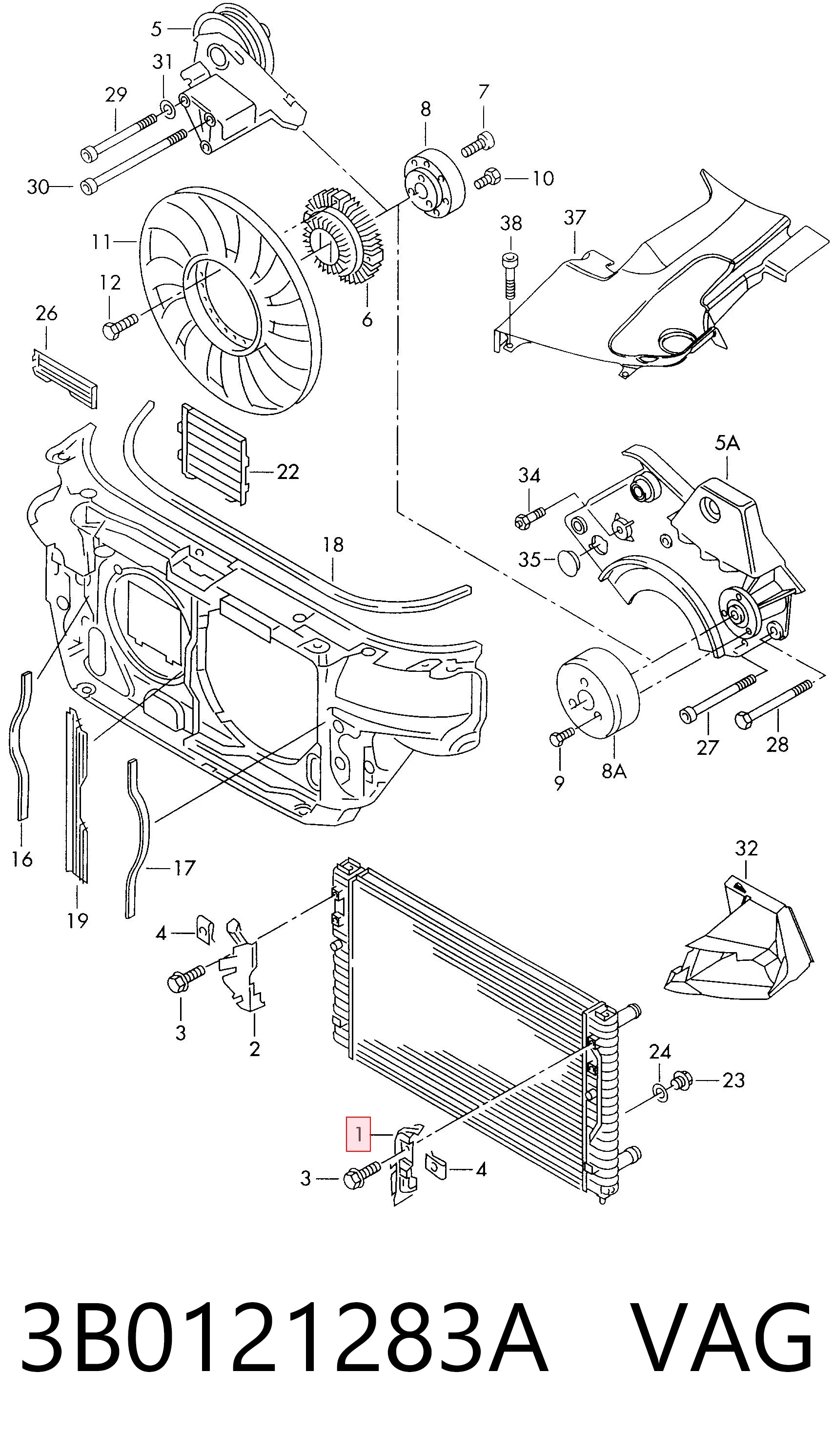 3B0121283A VAG