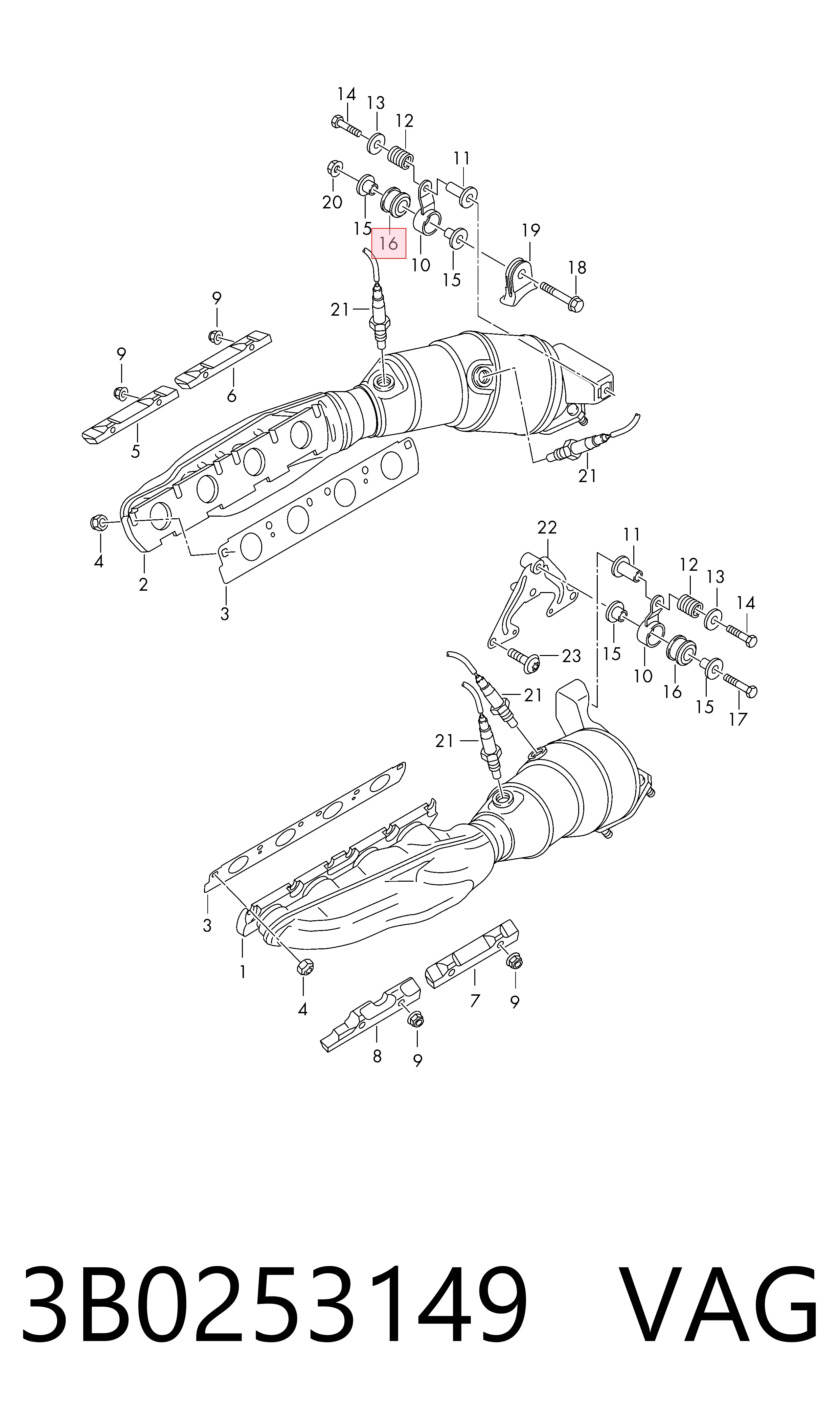 Soporte de escape para Audi Q5  8RB