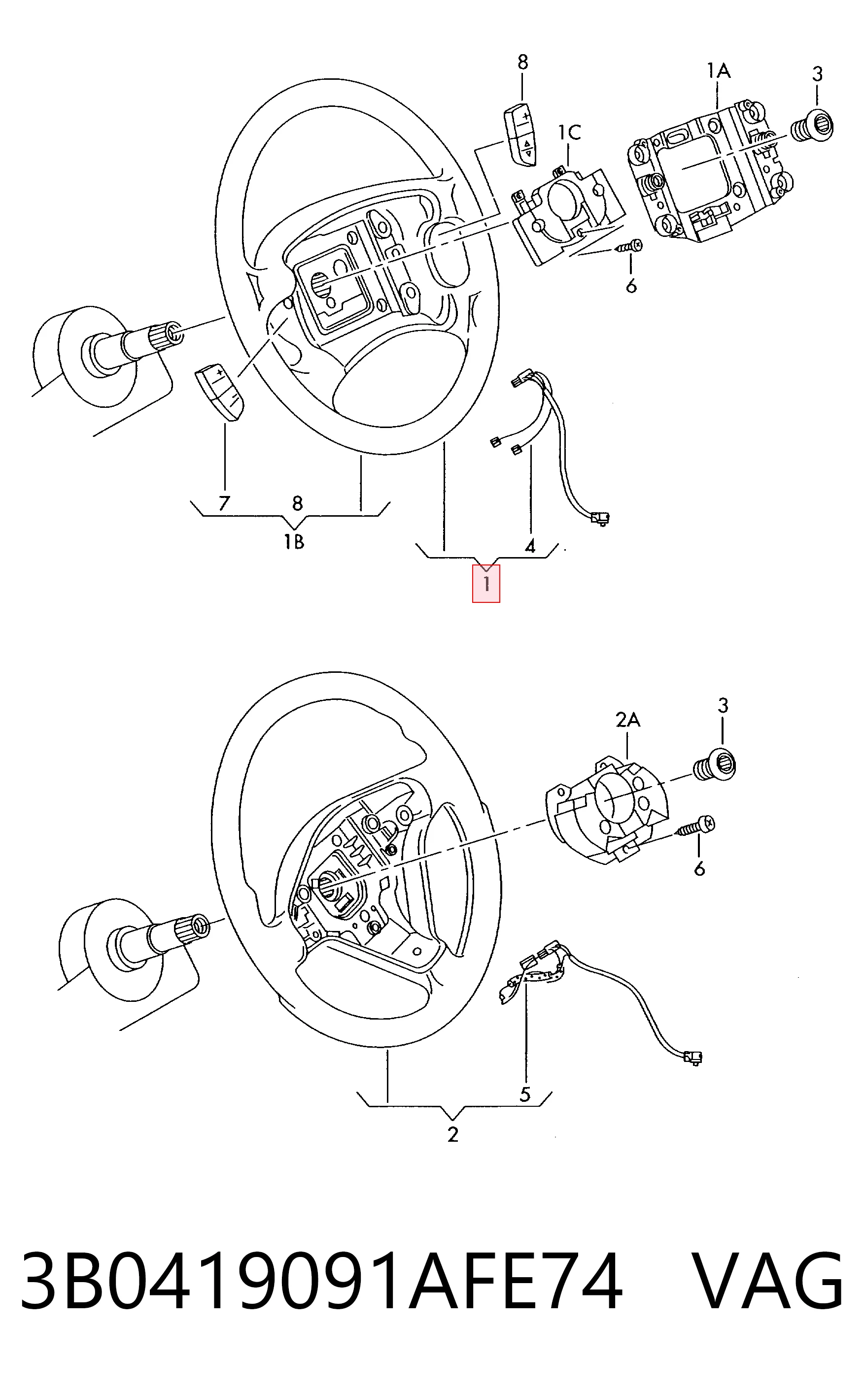 3B0419091AFE74 VAG