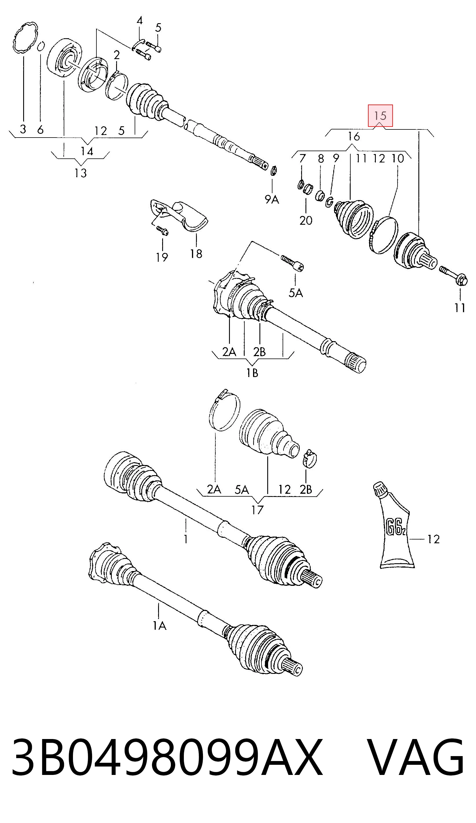 3B0498099AX VAG
