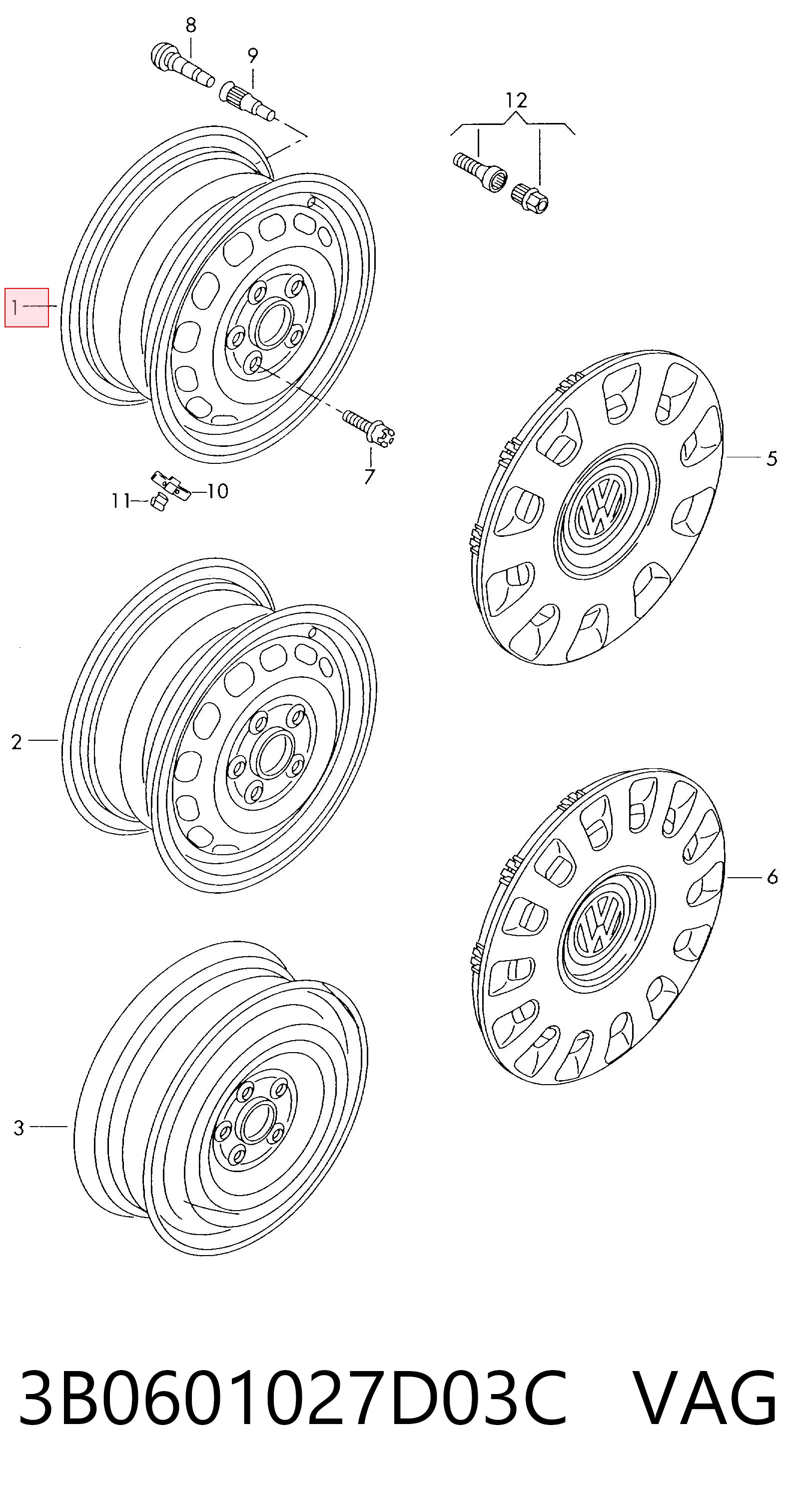 3B0601027D03C VAG