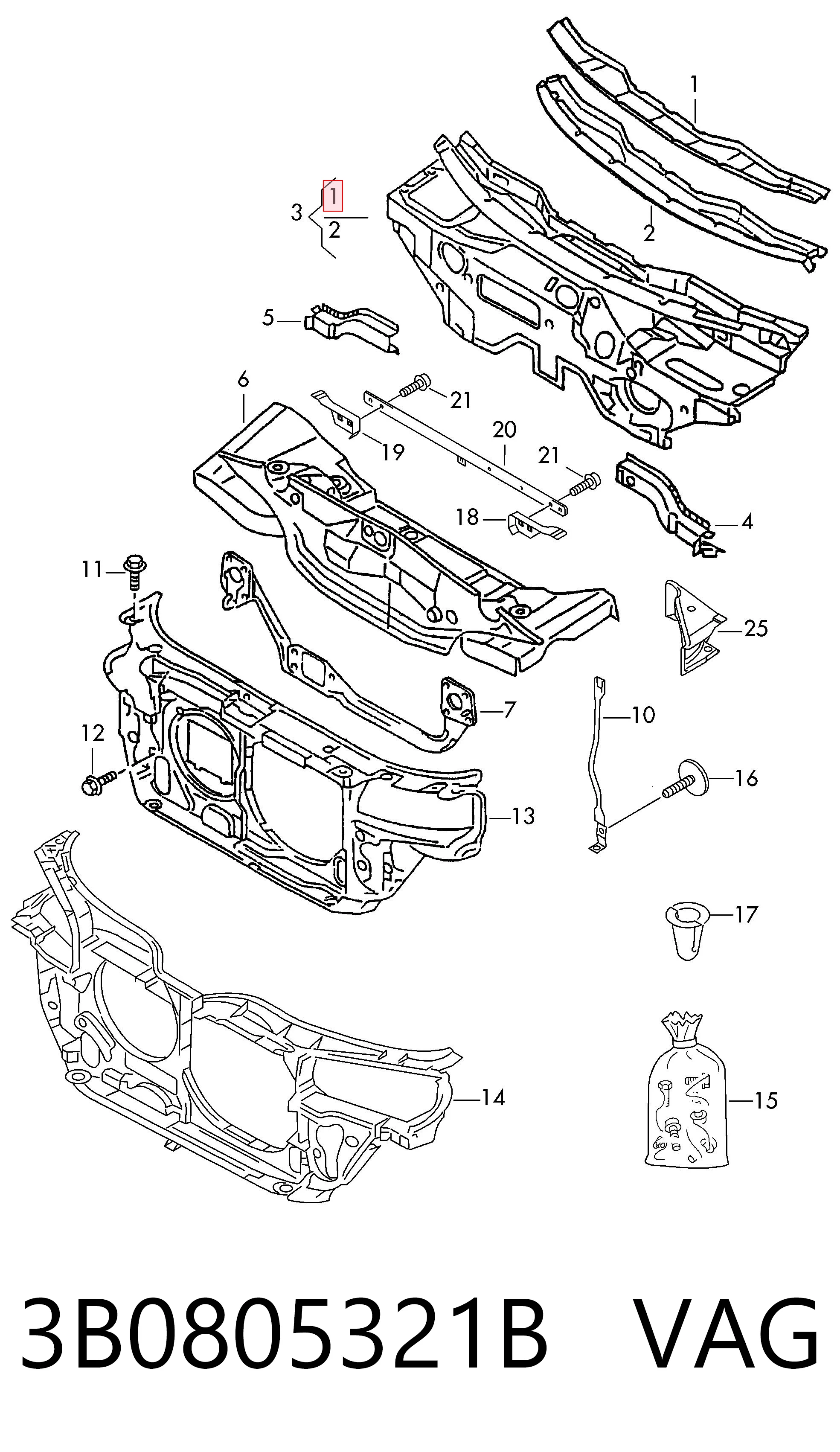 3B0805321B VAG