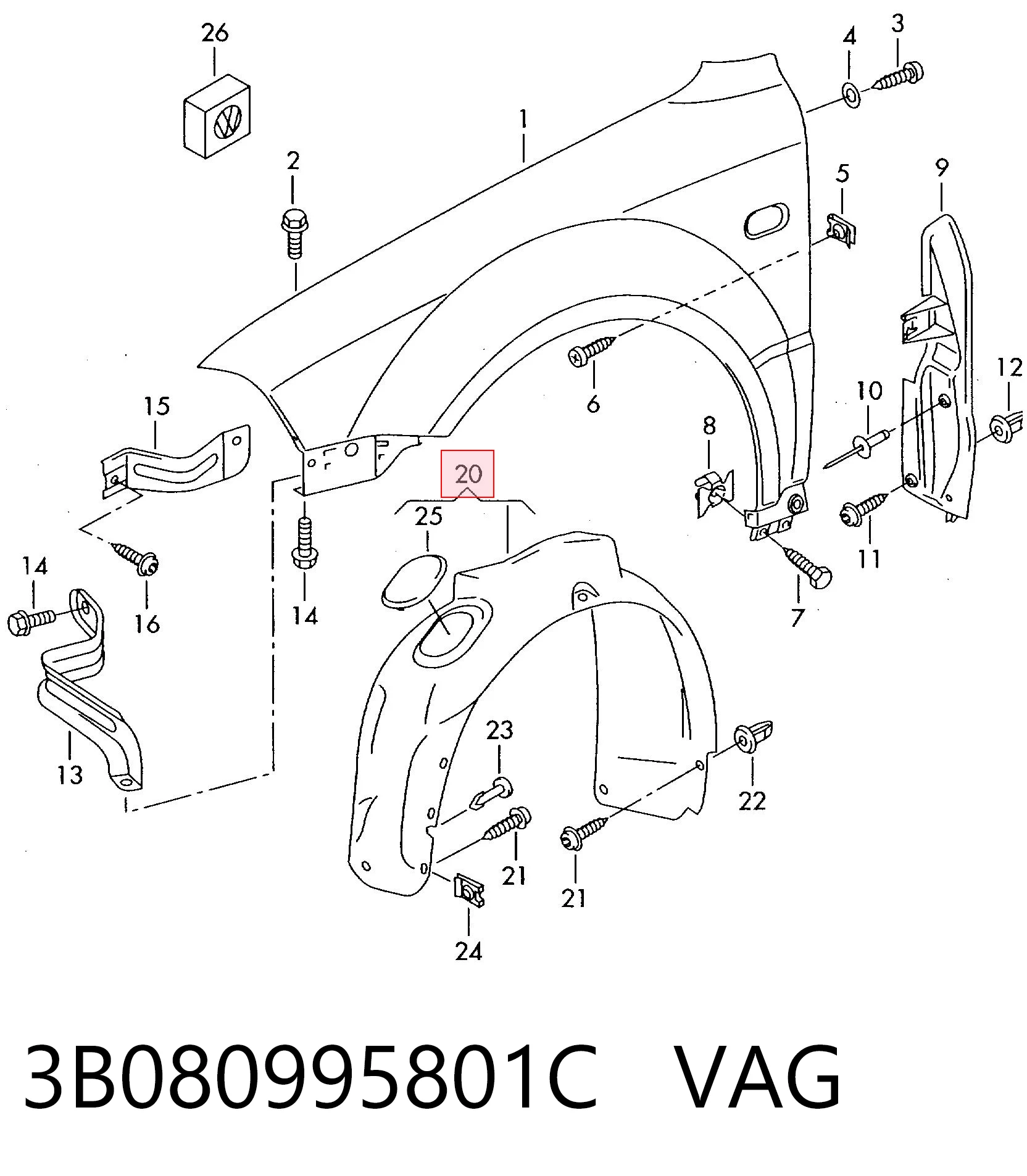 3B080995801C VAG