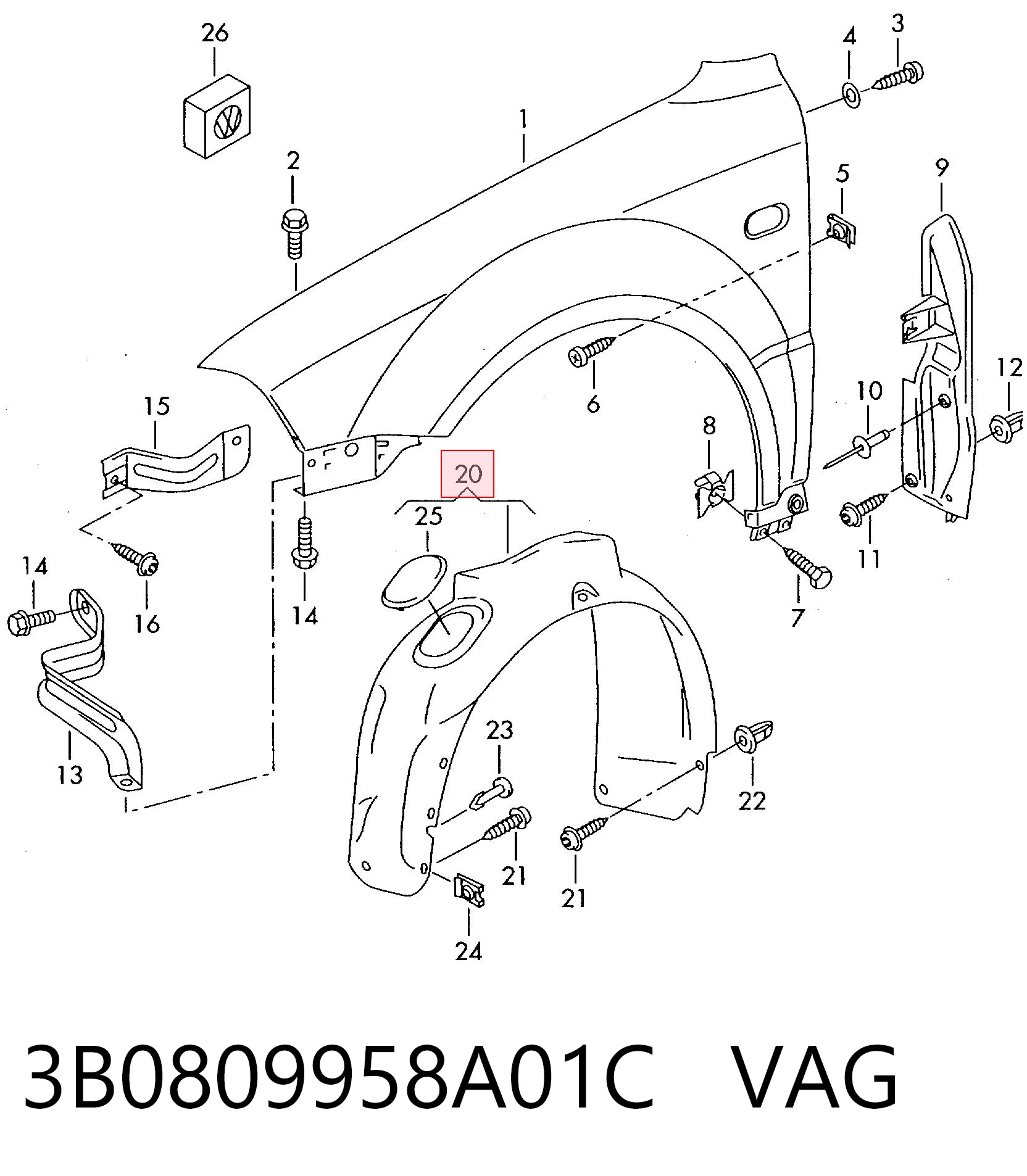 3B0809958A01C VAG