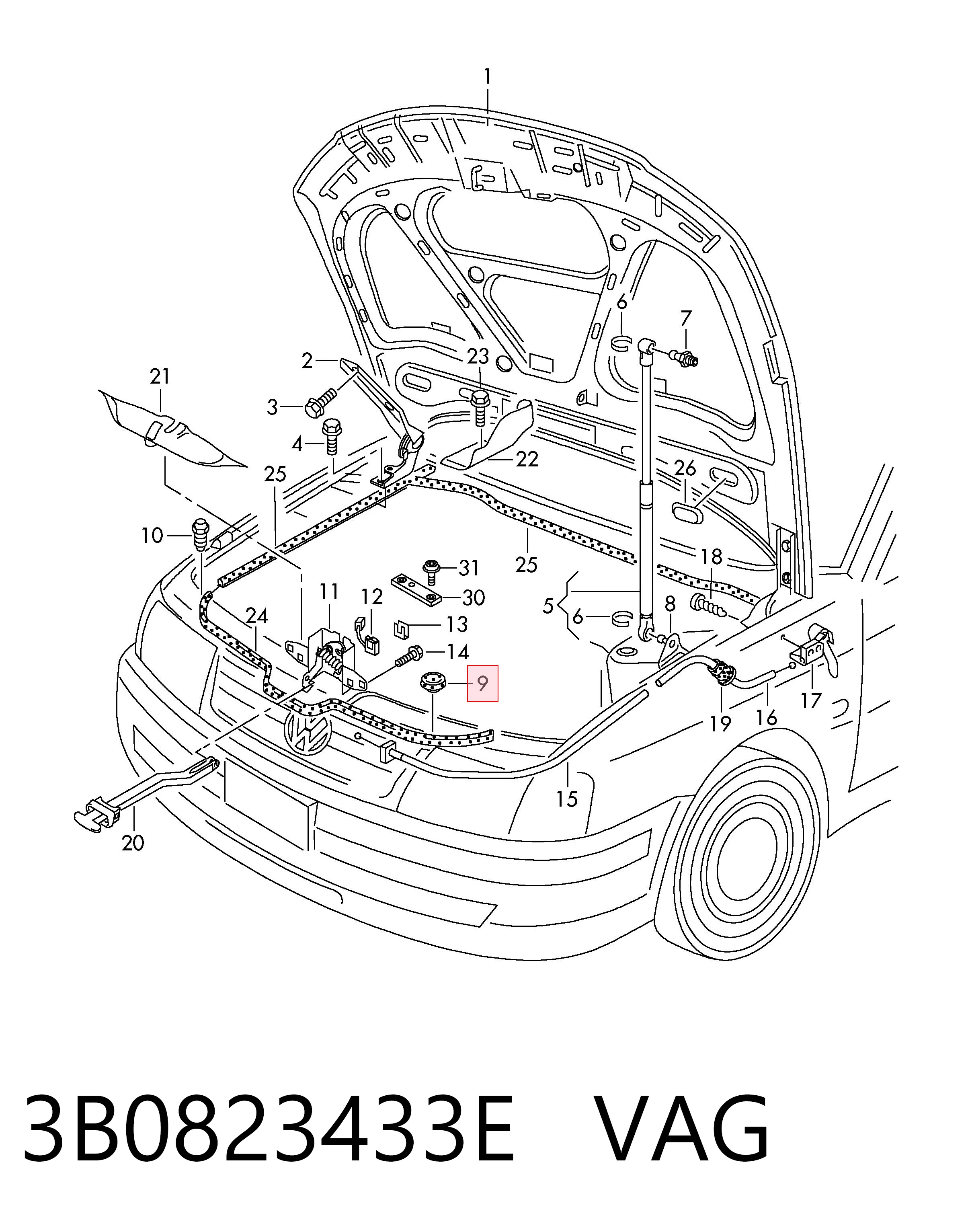 3B0823433E VAG