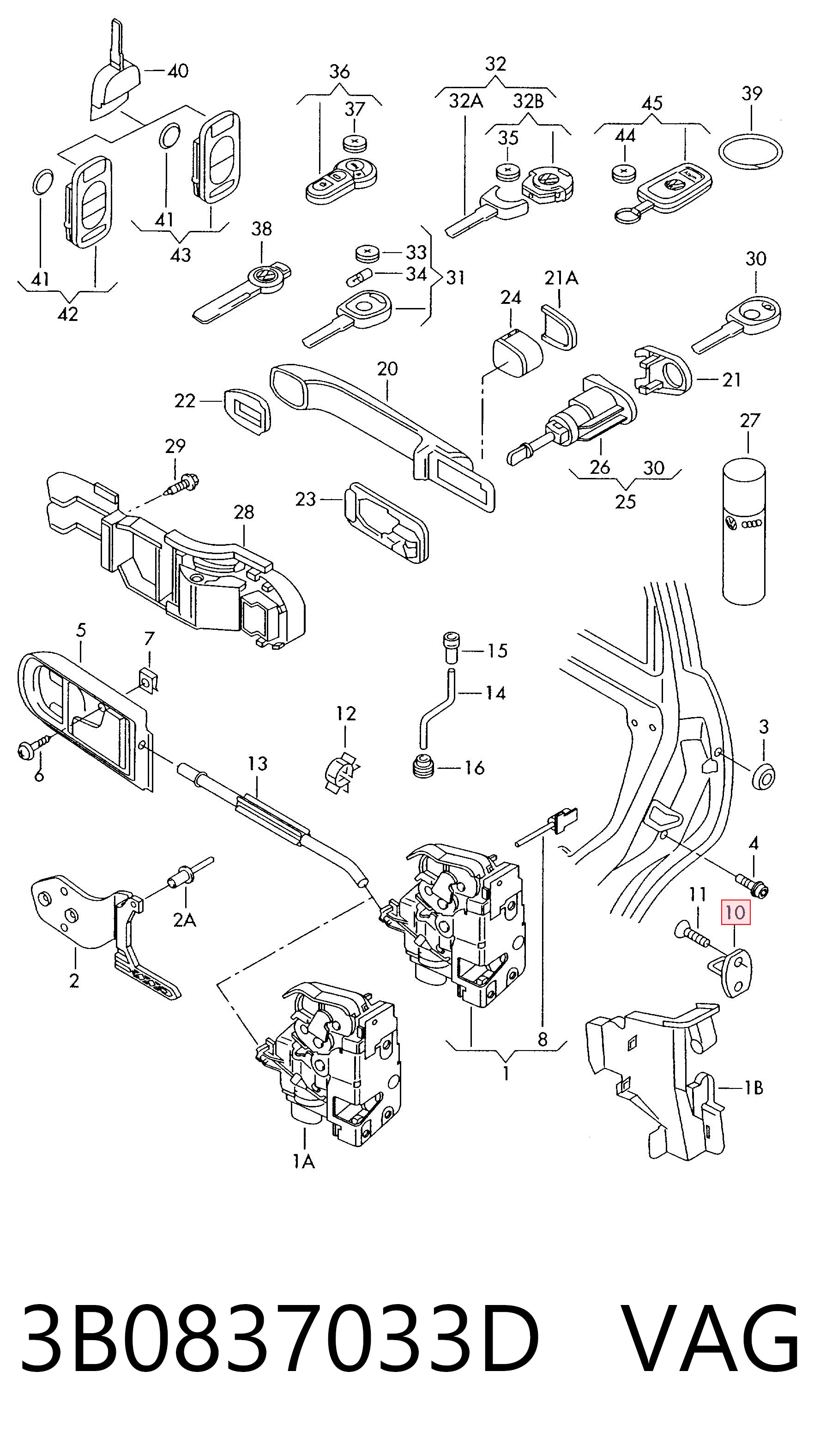 3B0837033D VAG
