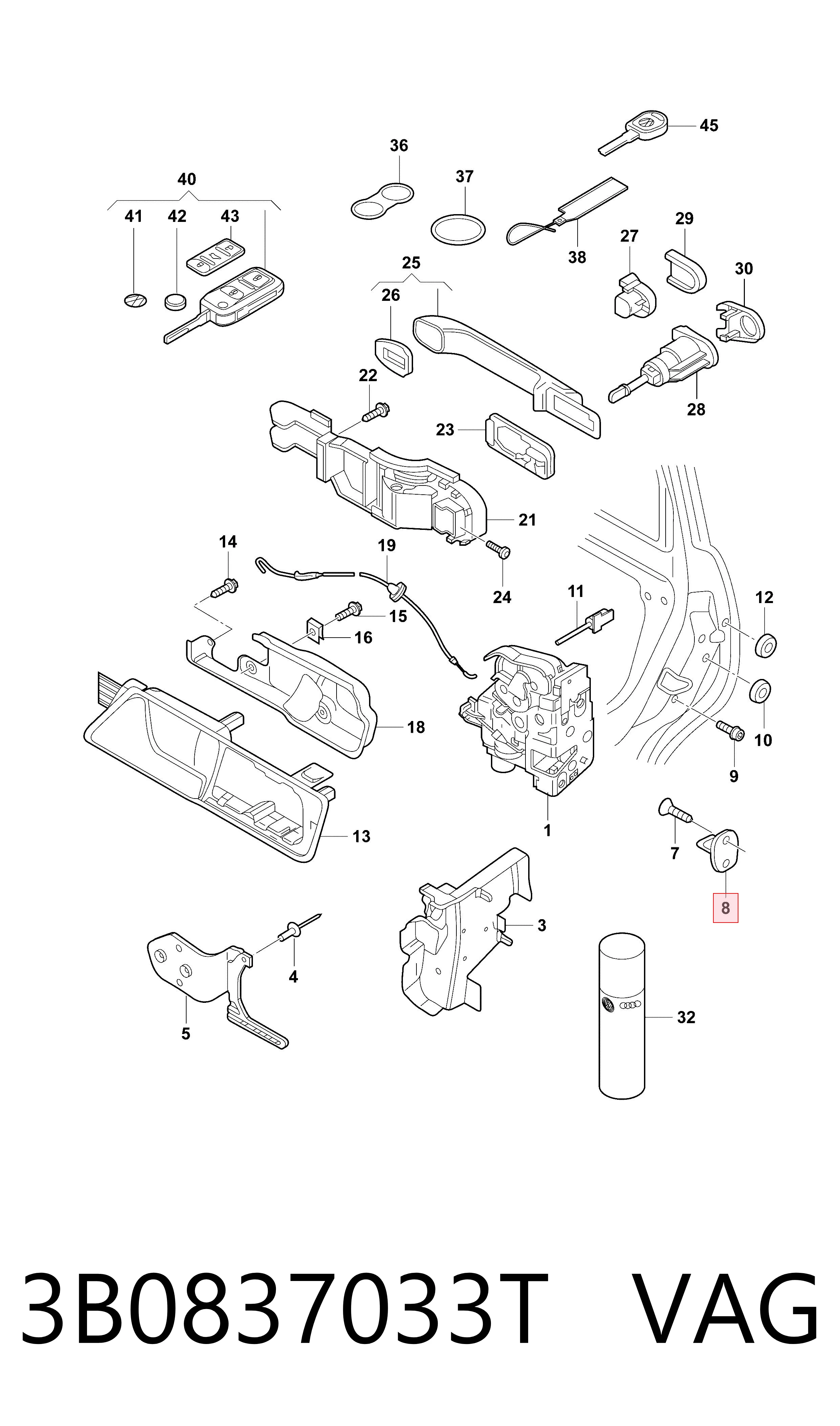 3B0837033T VAG
