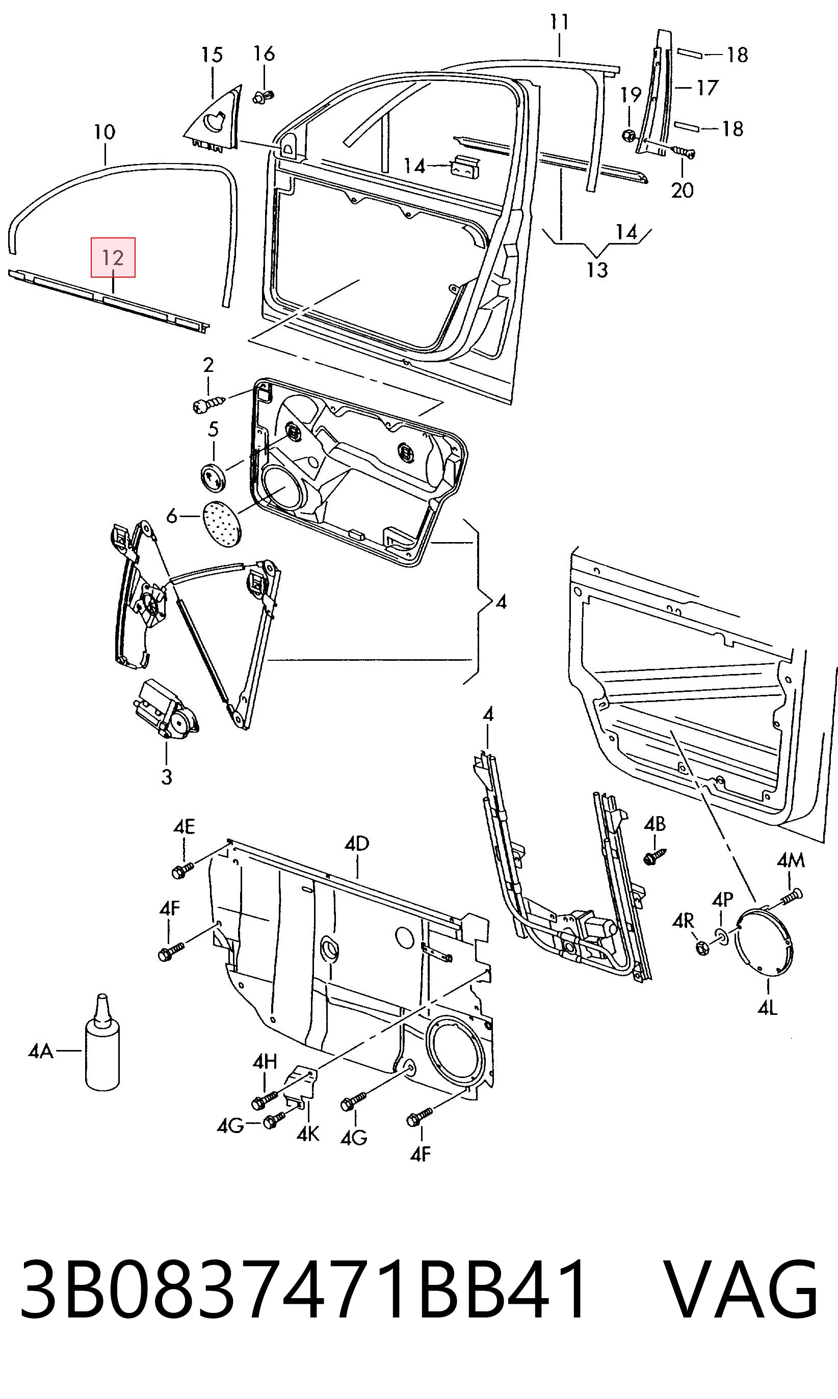 3B0837471BB41 VAG