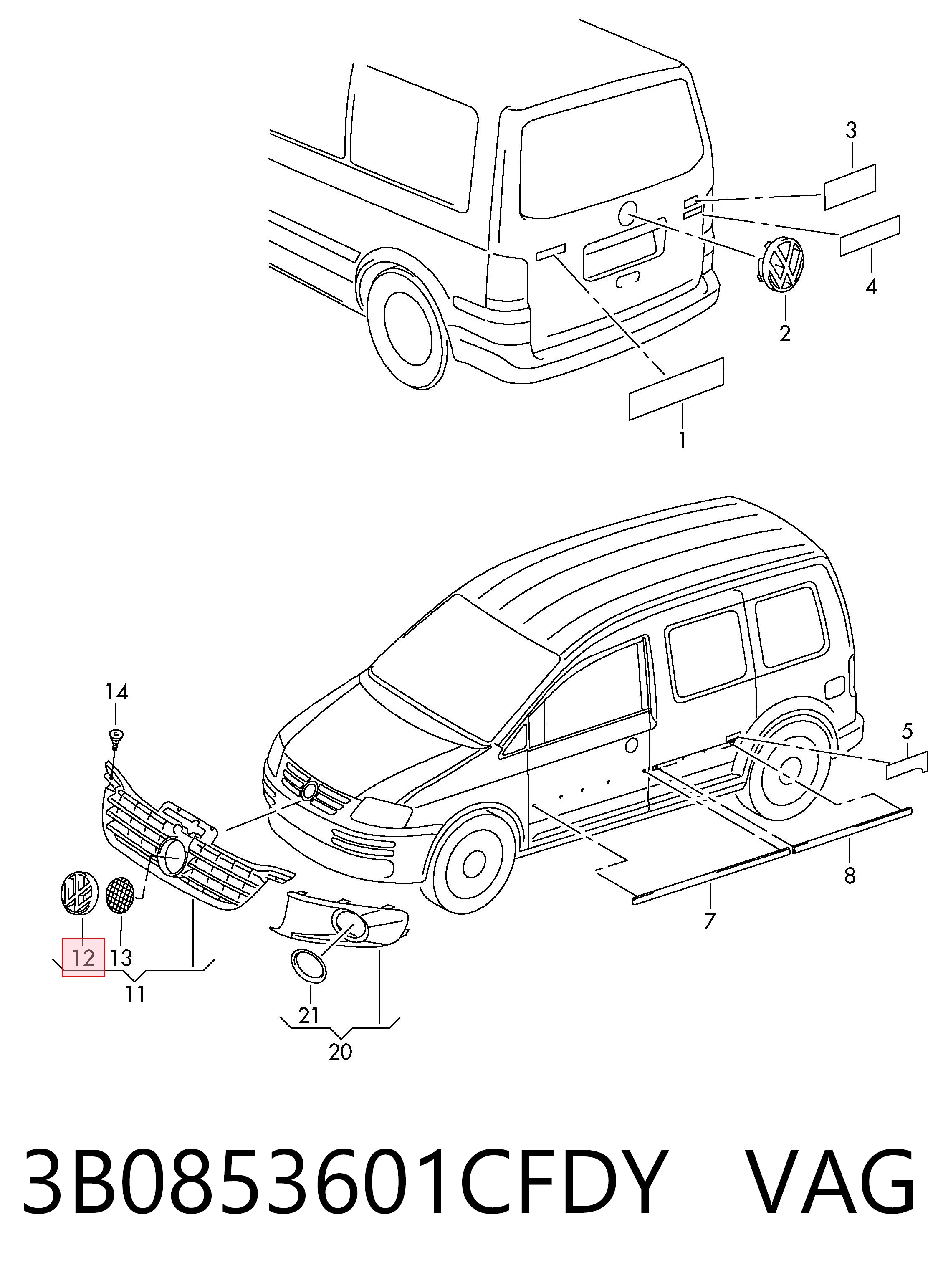 3B0853601CFDY VAG