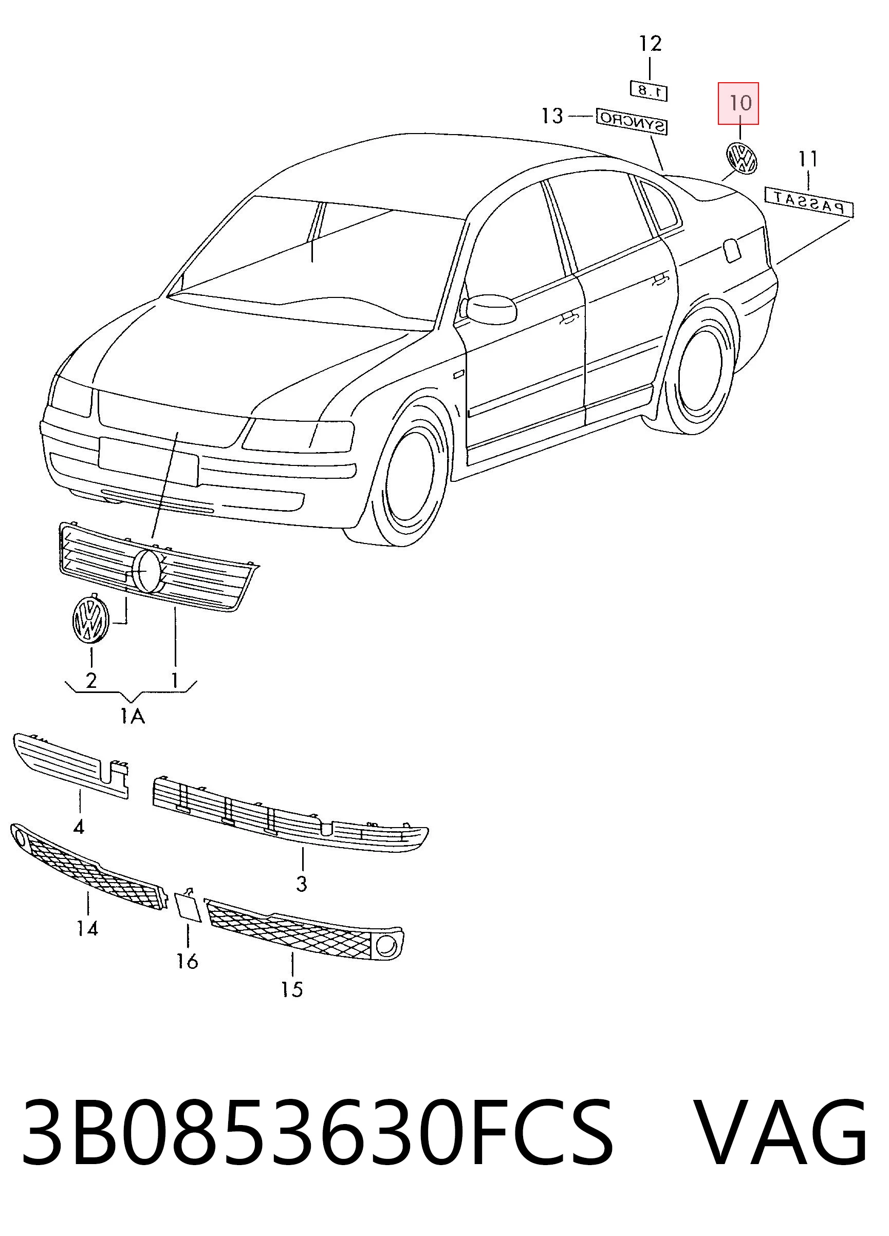 3B0853630FCS VAG 