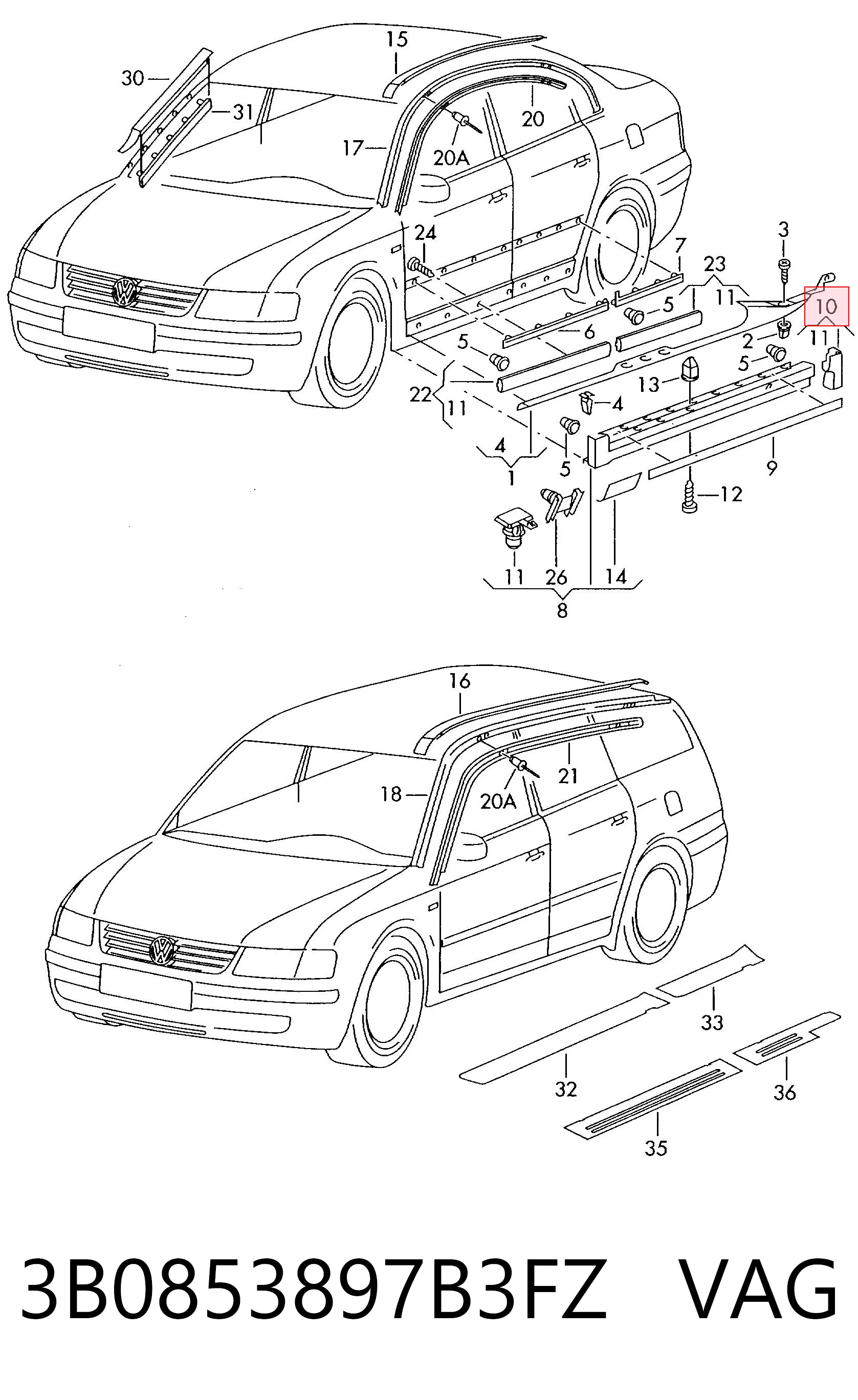 3B0853897B3FZ VAG
