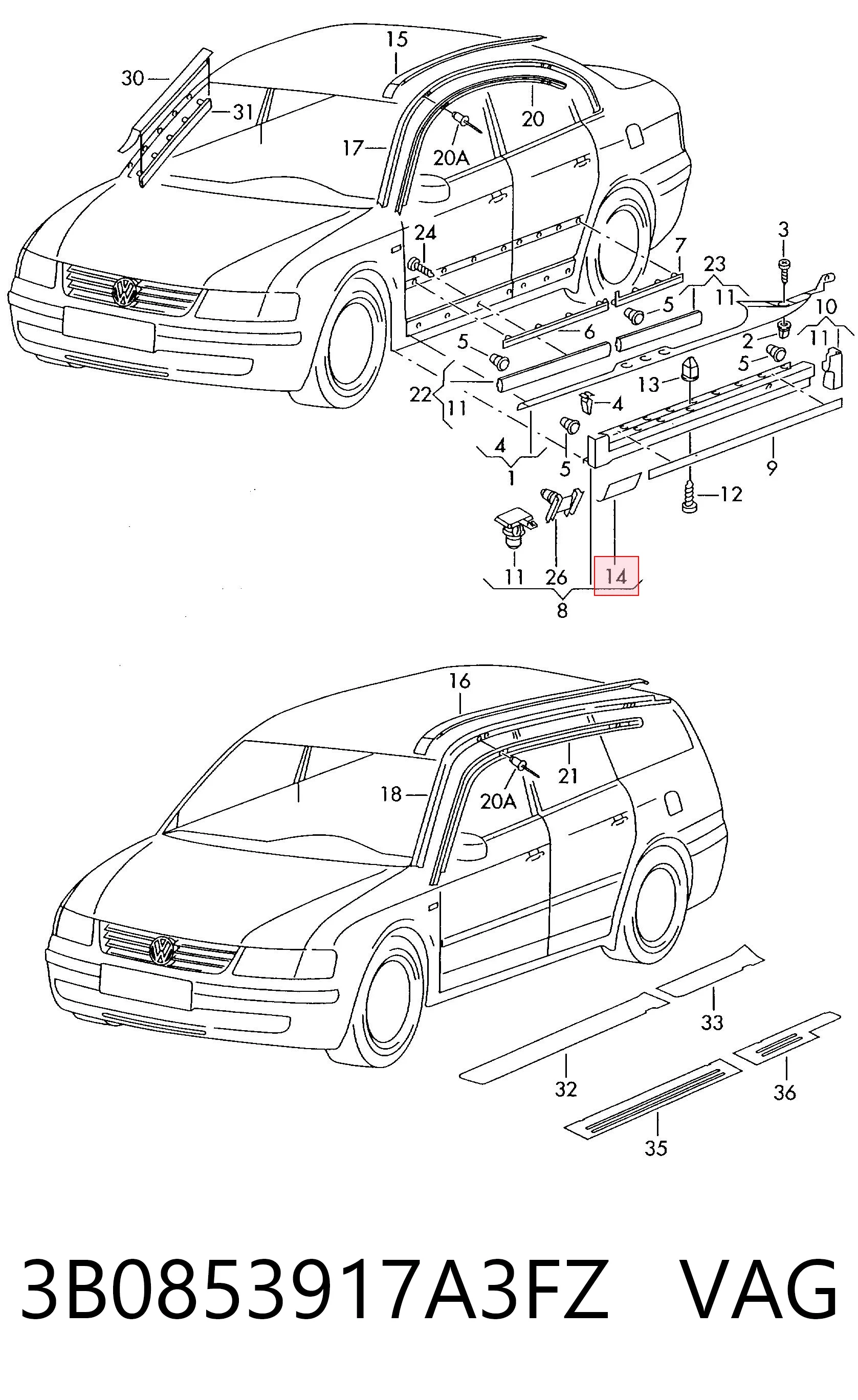 3B0853917A3FZ VAG