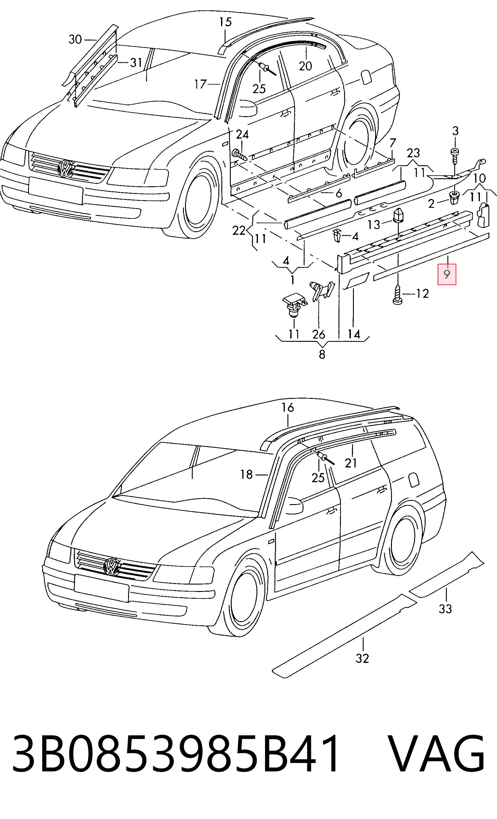 3B0853985B41 VAG
