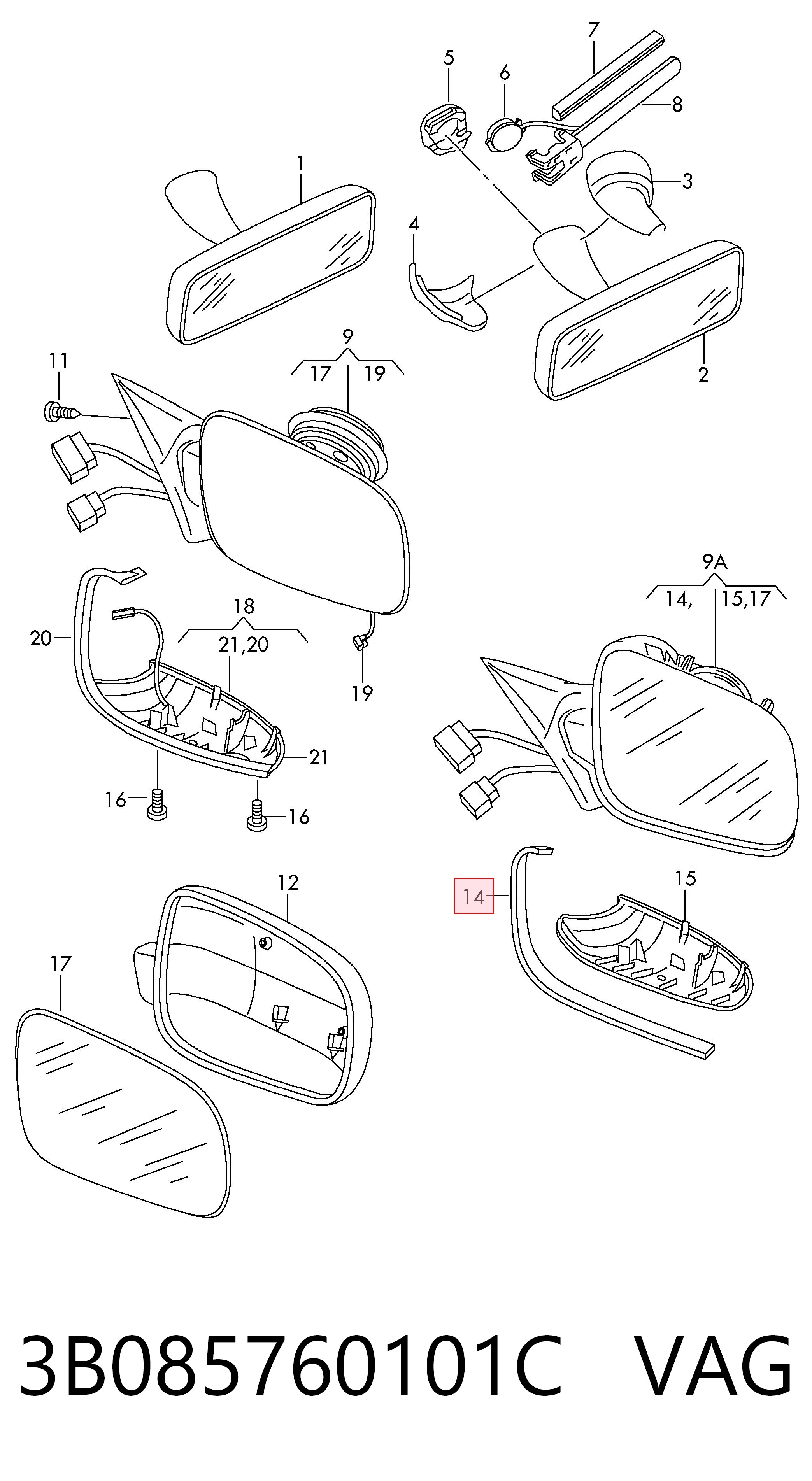 3B085760101C VAG 