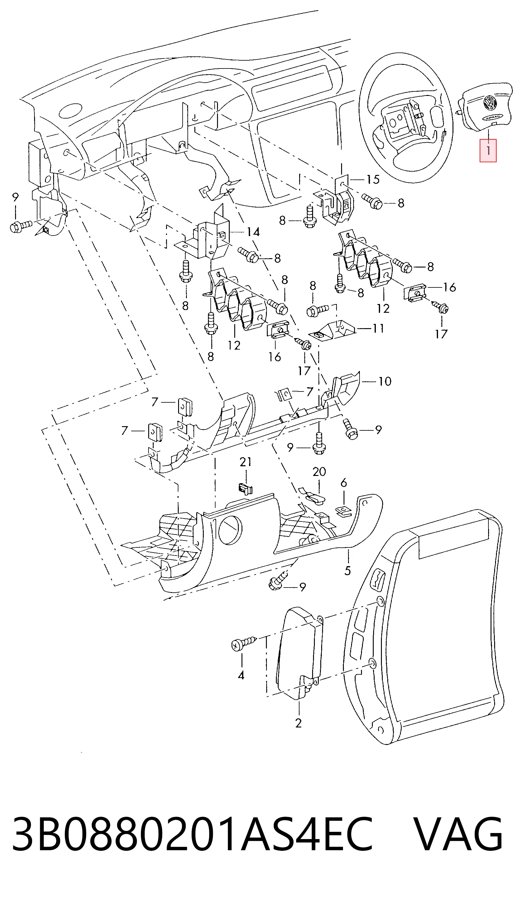 3B0880201AS4EC VAG