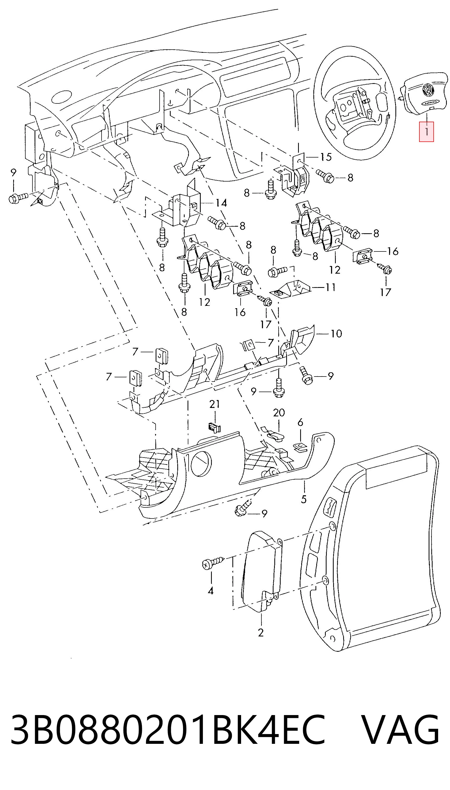 3B0880201BK4EC VAG