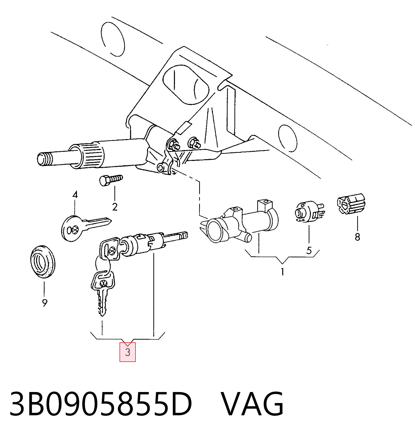 3B0905855D VAG
