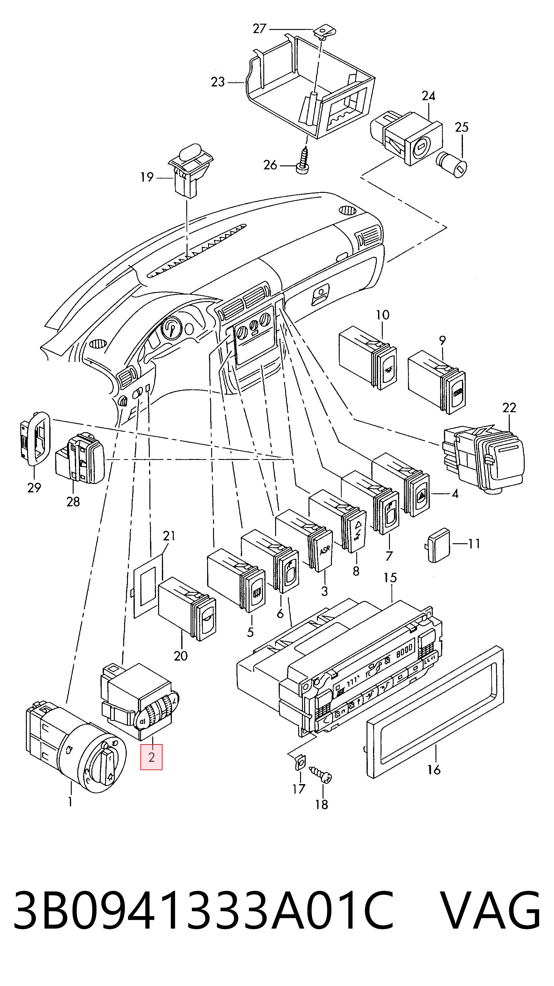 3B0941333A01C VAG