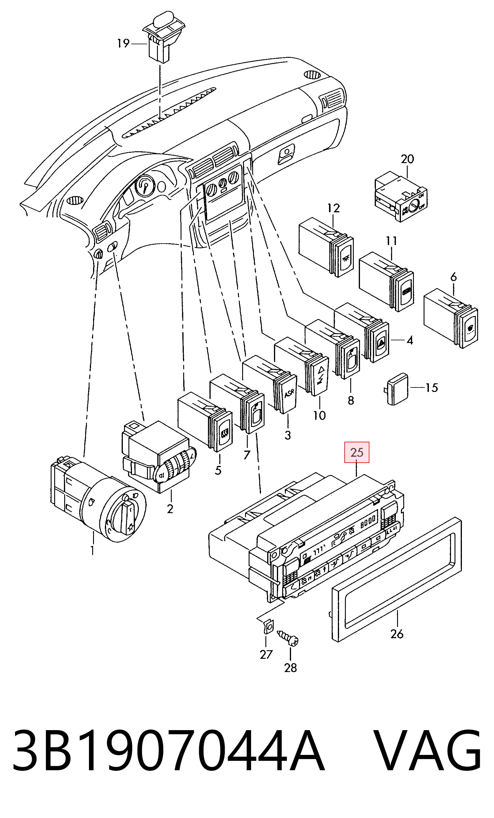 Unidad de control de la ventilación para Volkswagen Golf V 1K1