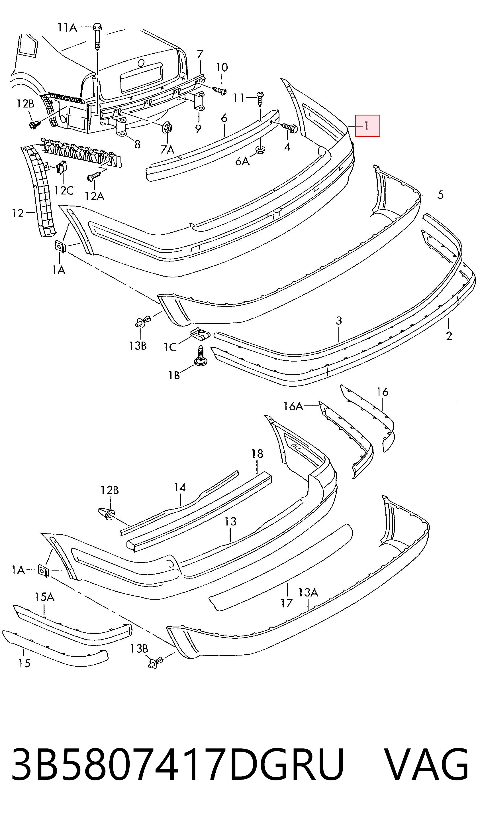 3B5807417DGRU VAG