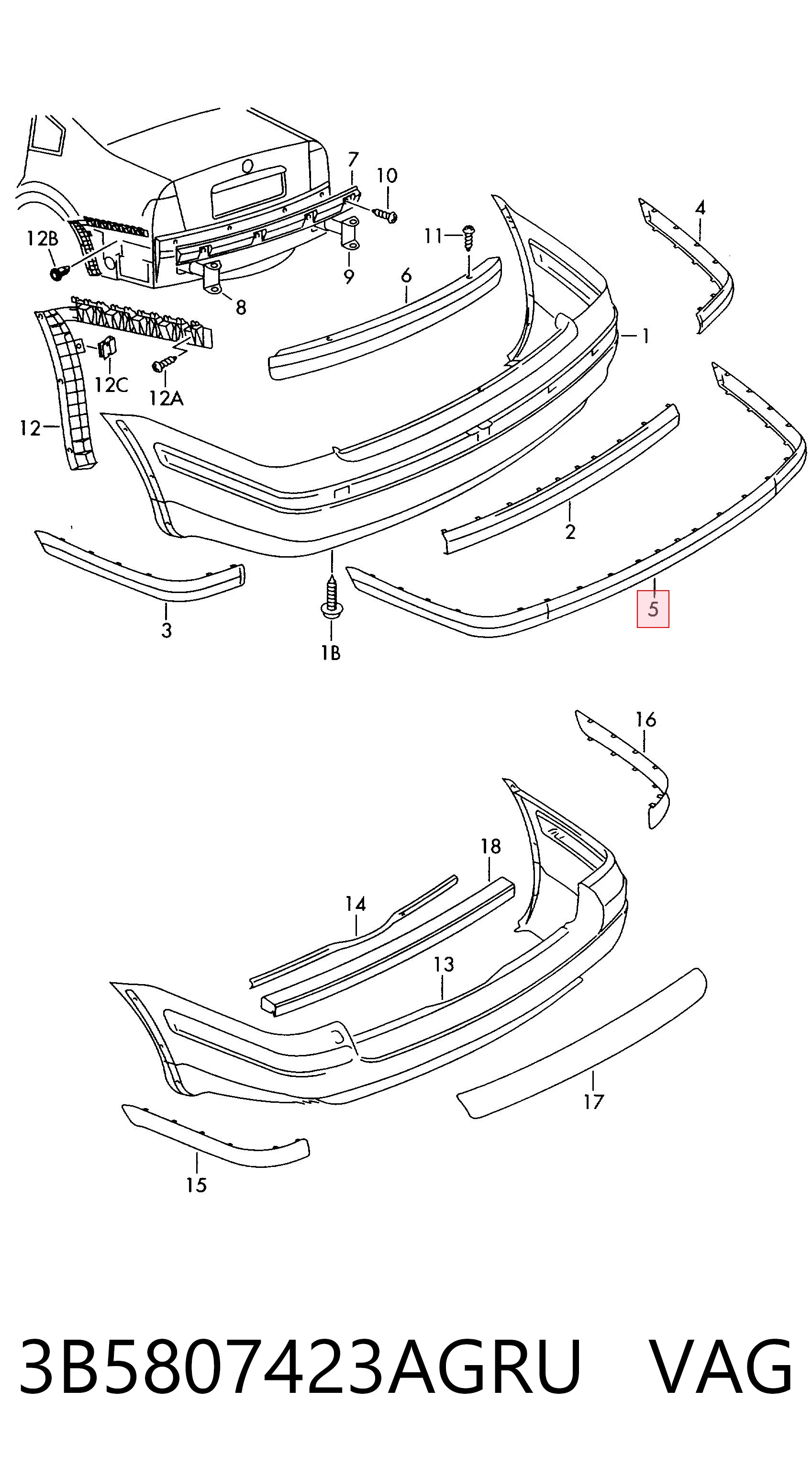 3B5807423AGRU VAG