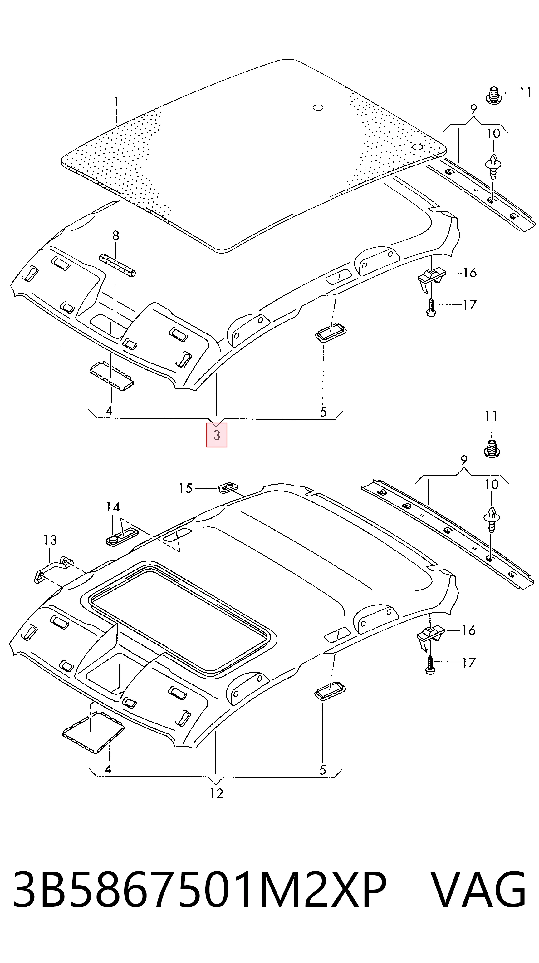 Comprar Guarnecido de techo Volkswagen Passat 3B3 a bajo precio