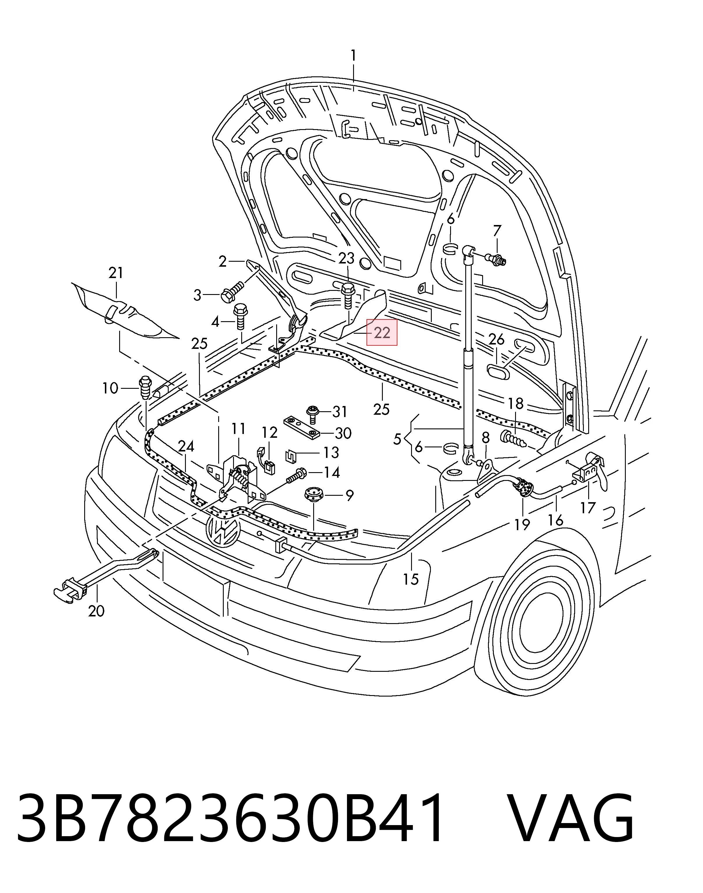 3B7823630B41 VAG