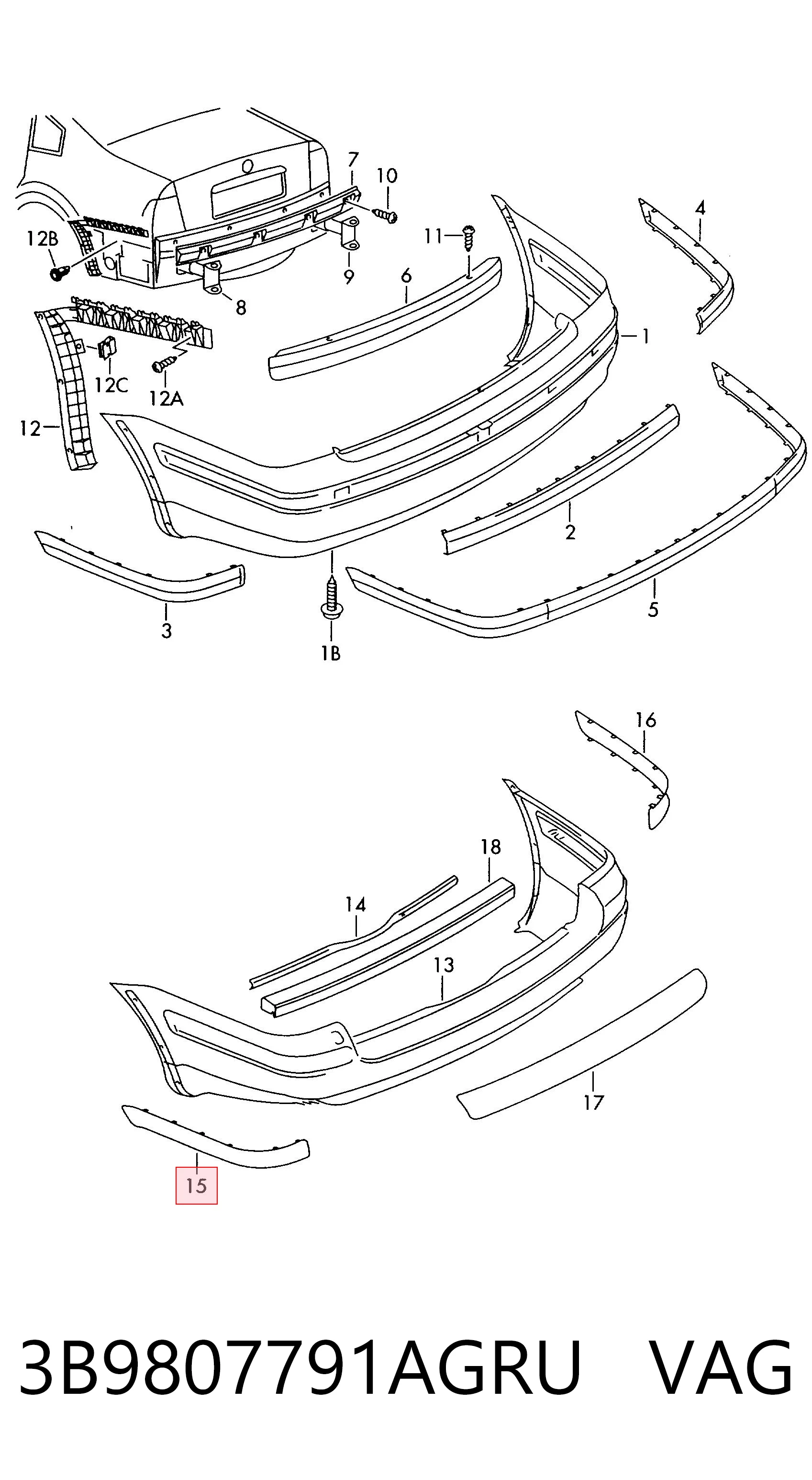 3B9807791AGRU VAG