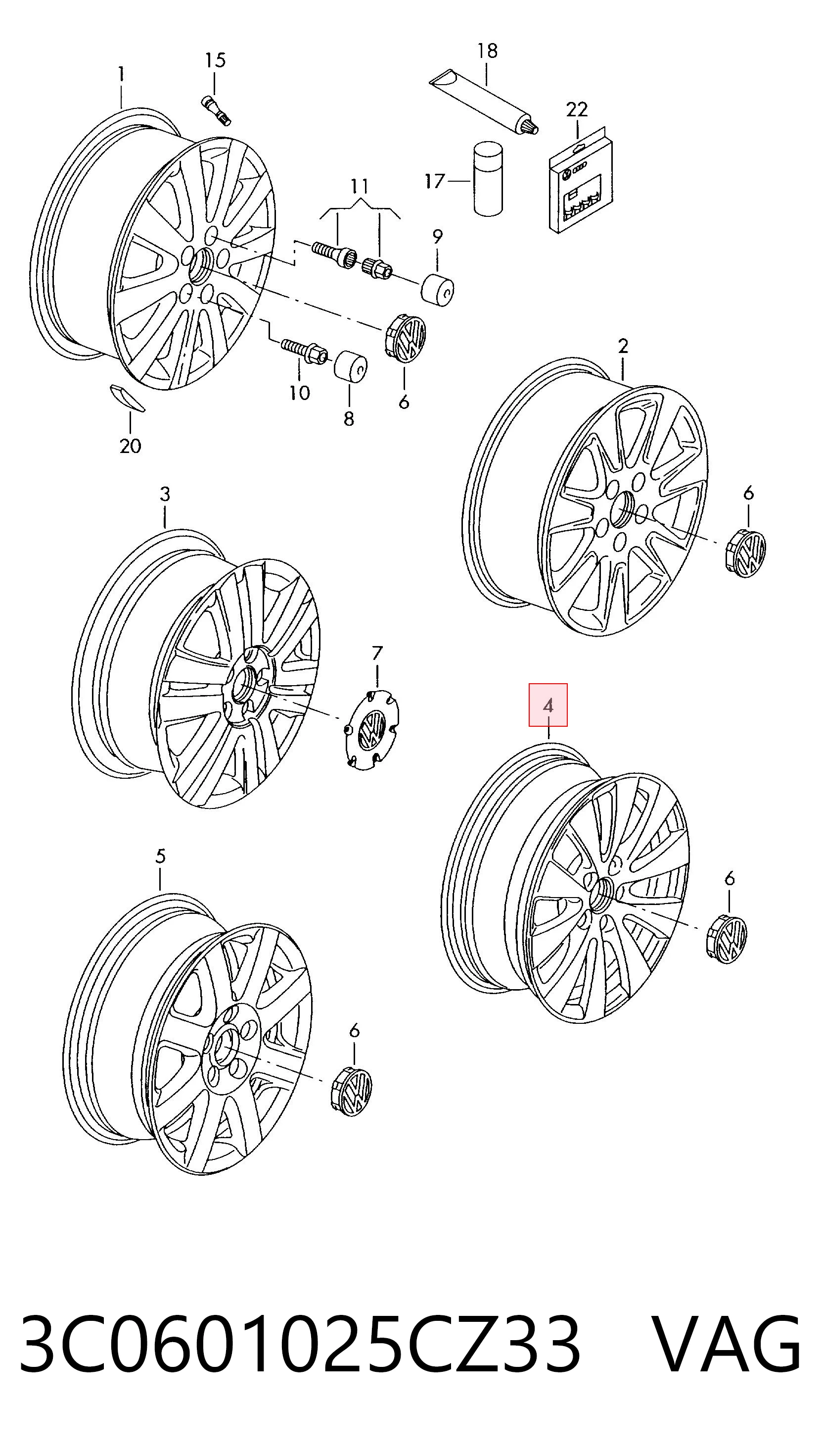 3C0601025CZ33 VAG Aros
