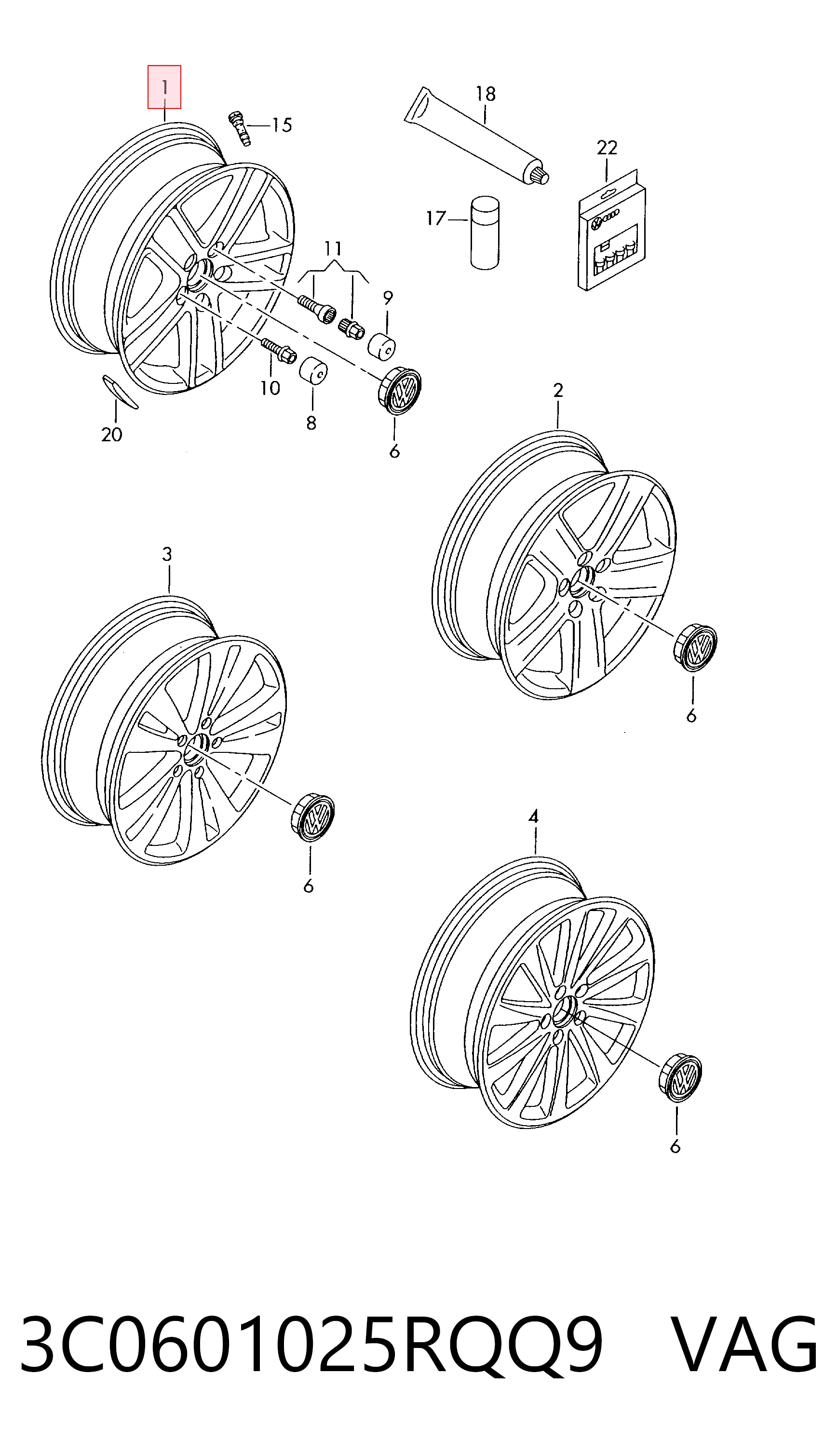3C0601025RQQ9 VAG Aros
