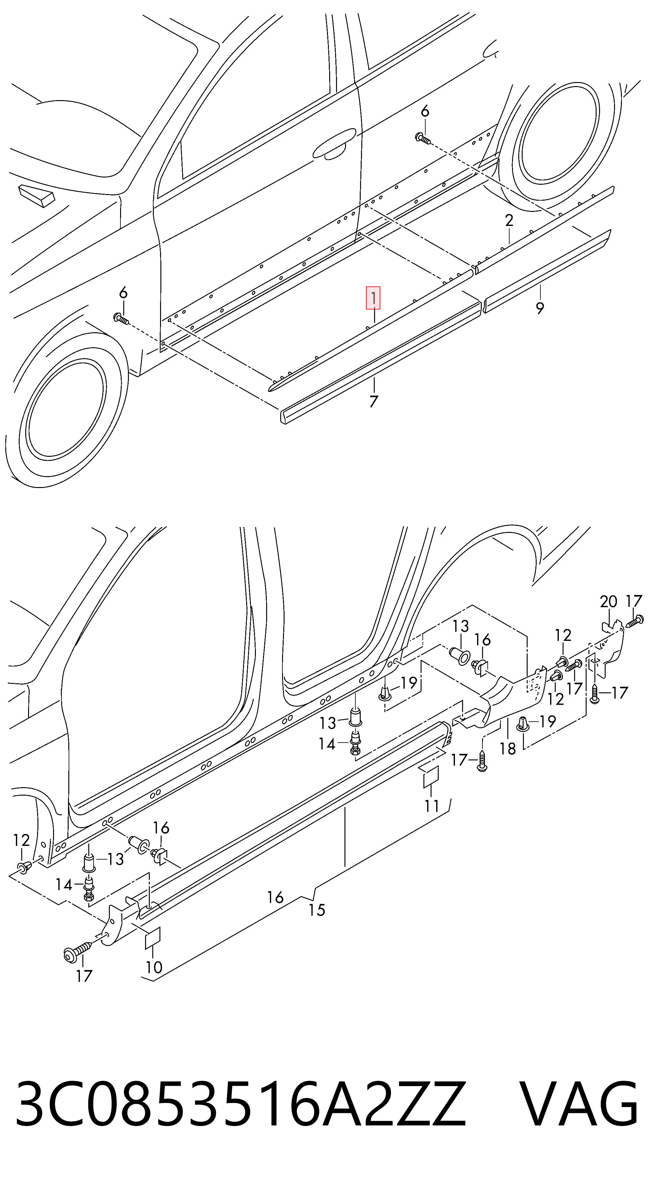 3C0853516A2ZZ VAG
