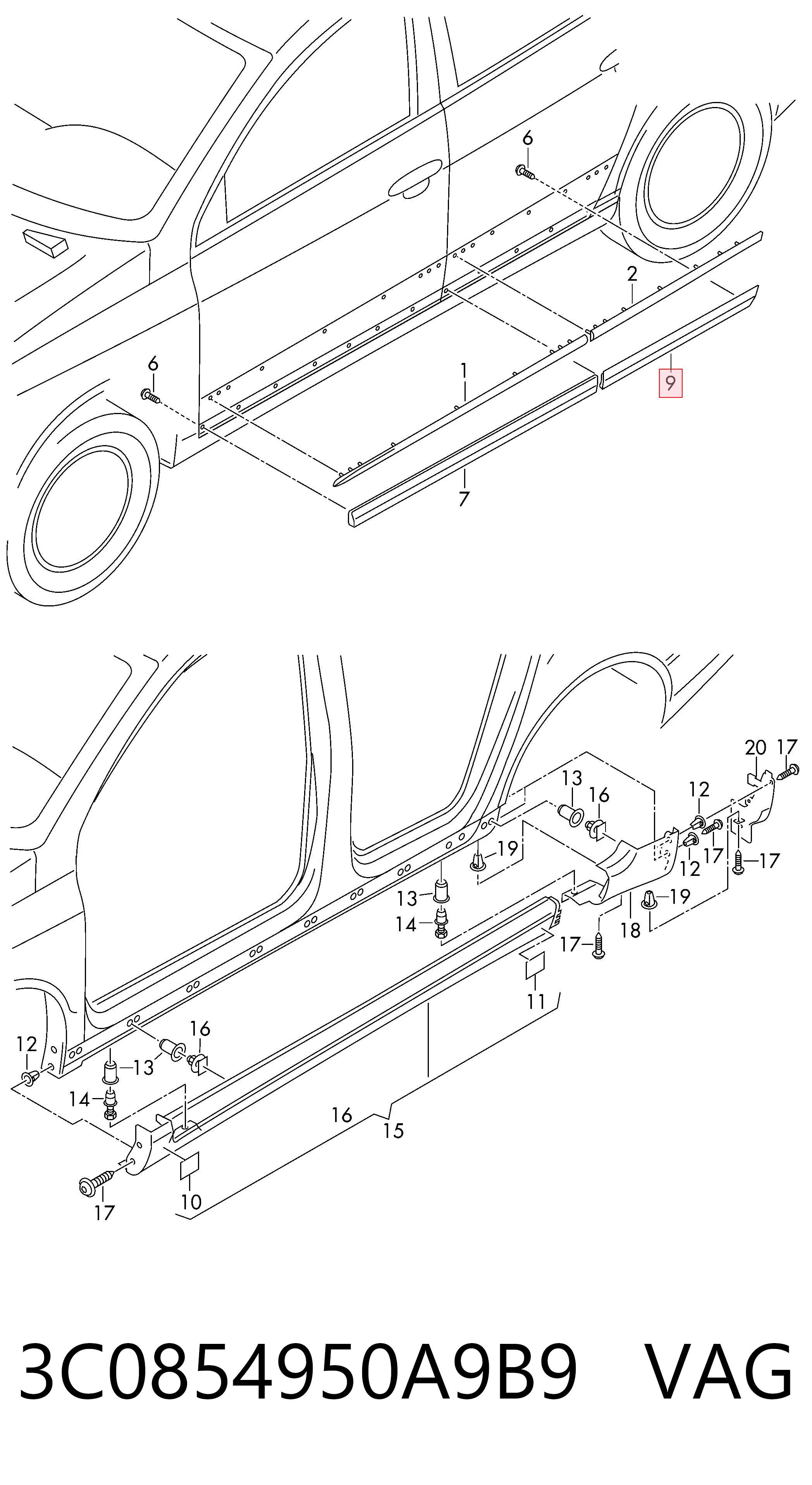 3C0854950A9B9 VAG