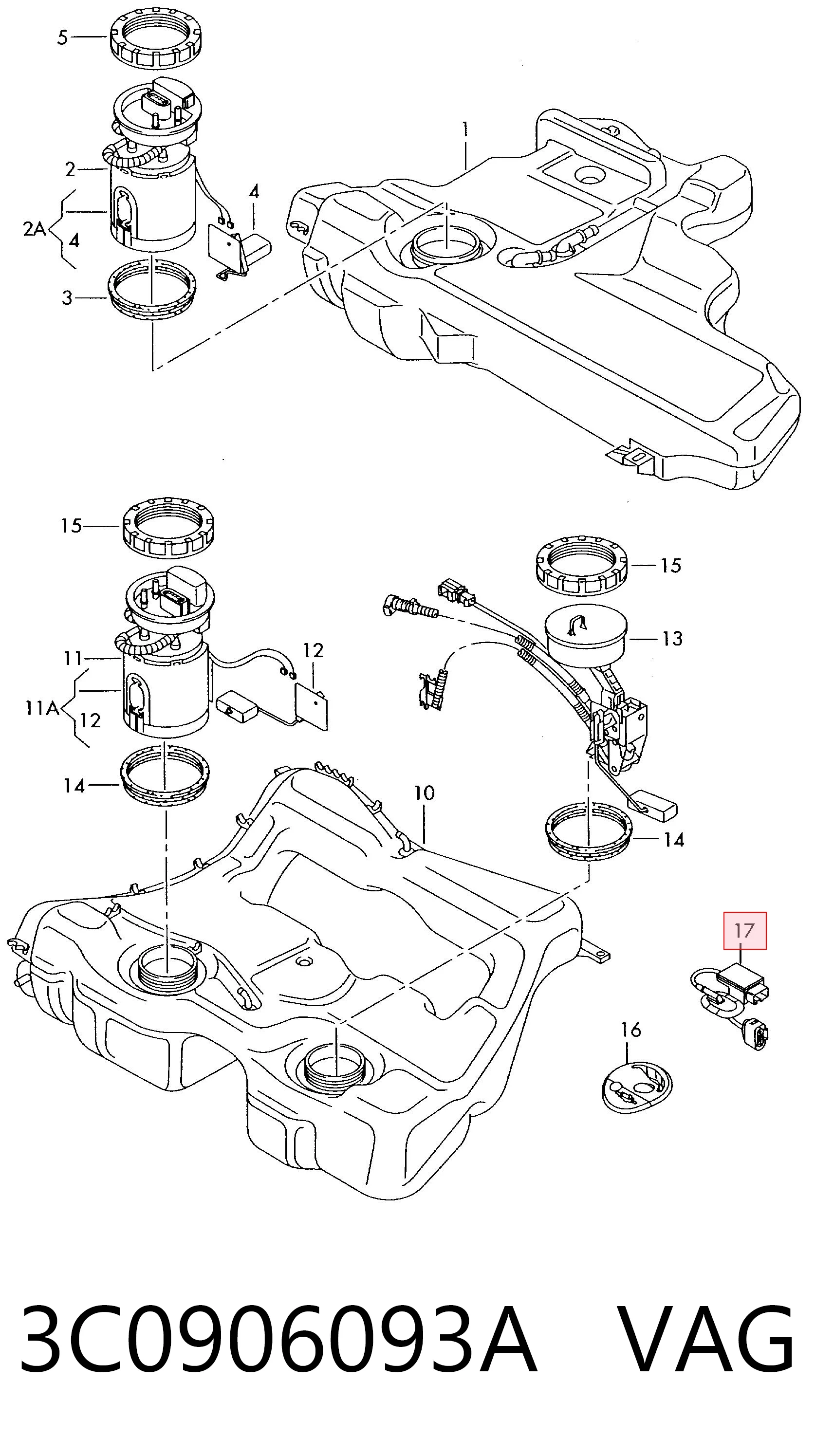 Comprar 3C0906093A VAG Módulo de control del motor de la bomba de combustible