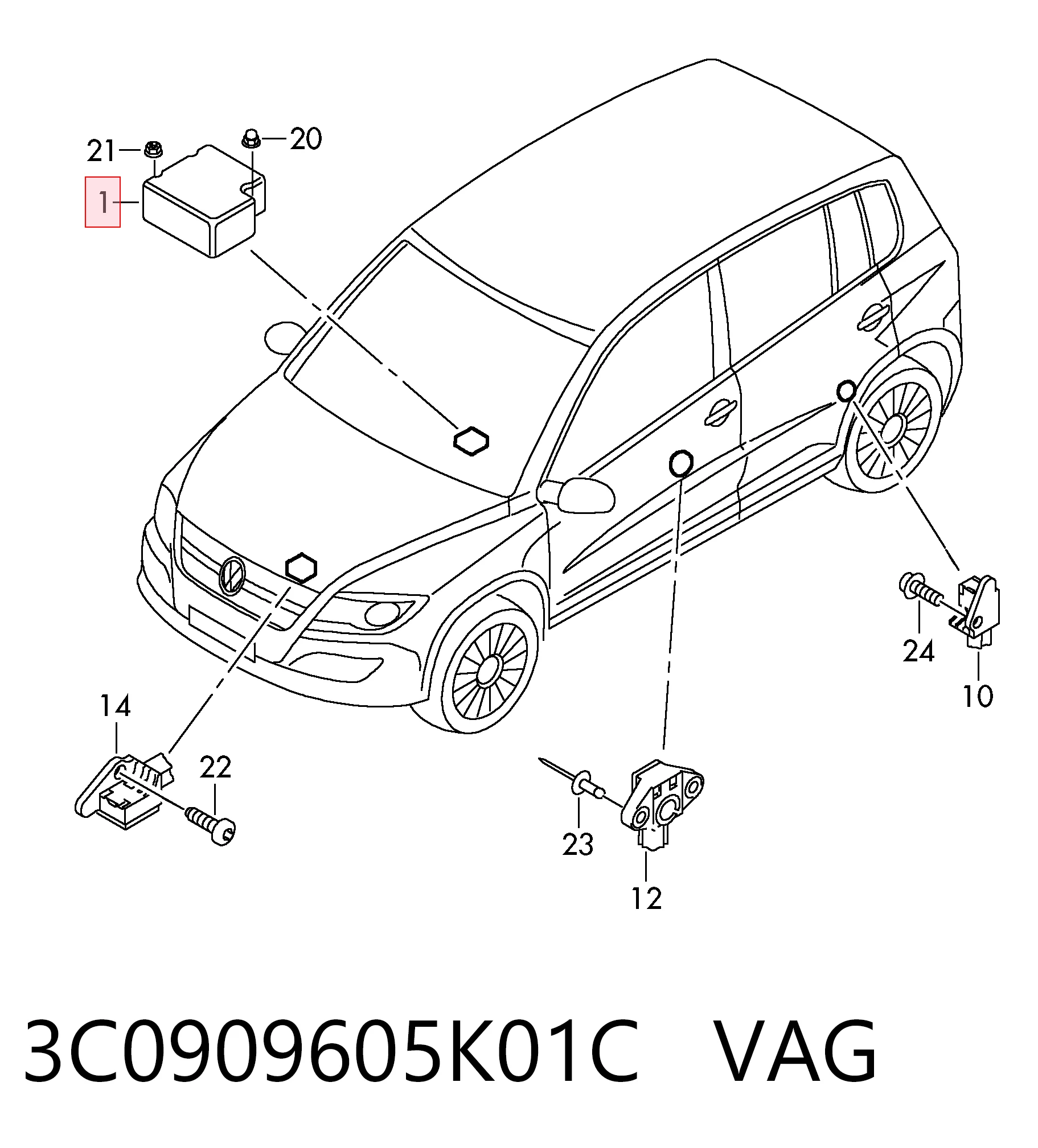 3C0909605K01C VAG