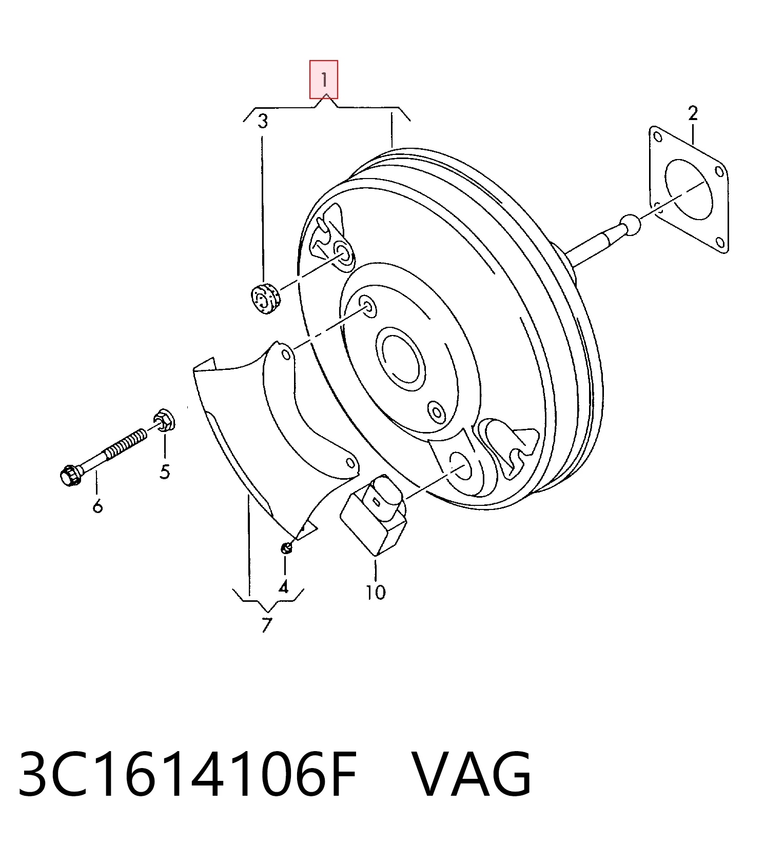 Servofreno para Volkswagen Passat B7 362
