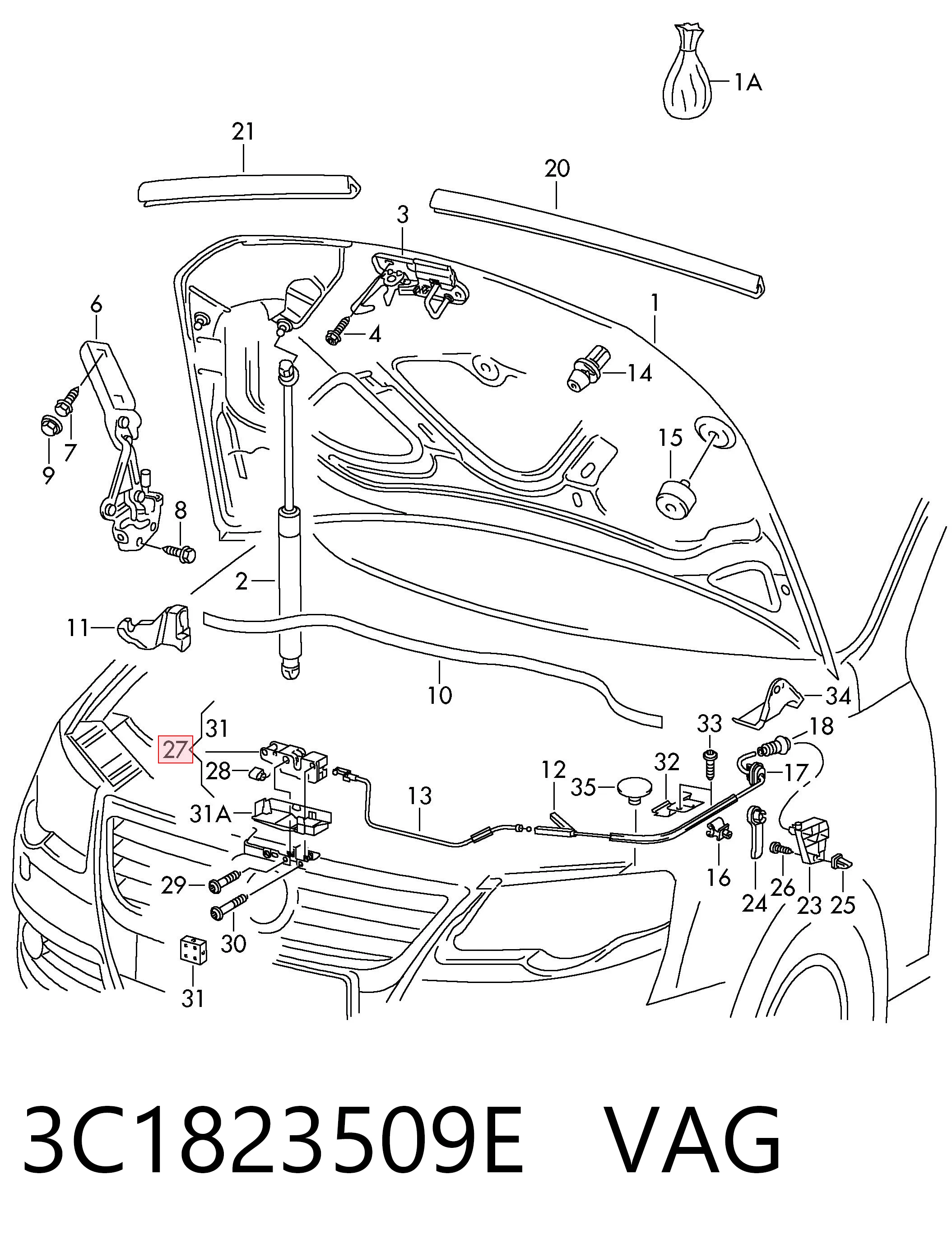 Comprar V109068 VEMO/Vaico Cerradura de capó