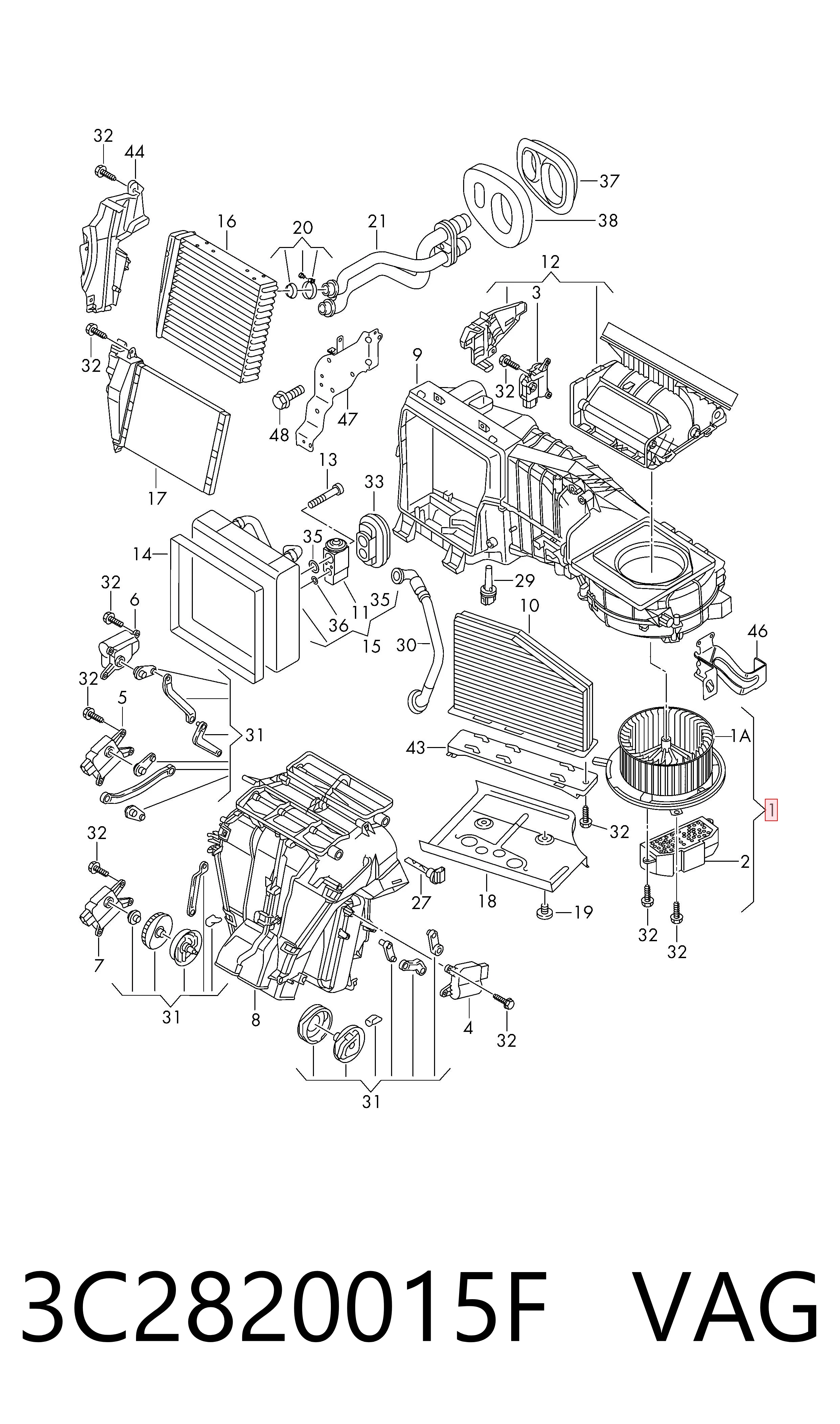 Ventilador interior para Volkswagen LT I (281-363, 21A, 21B, 21D, 21E)