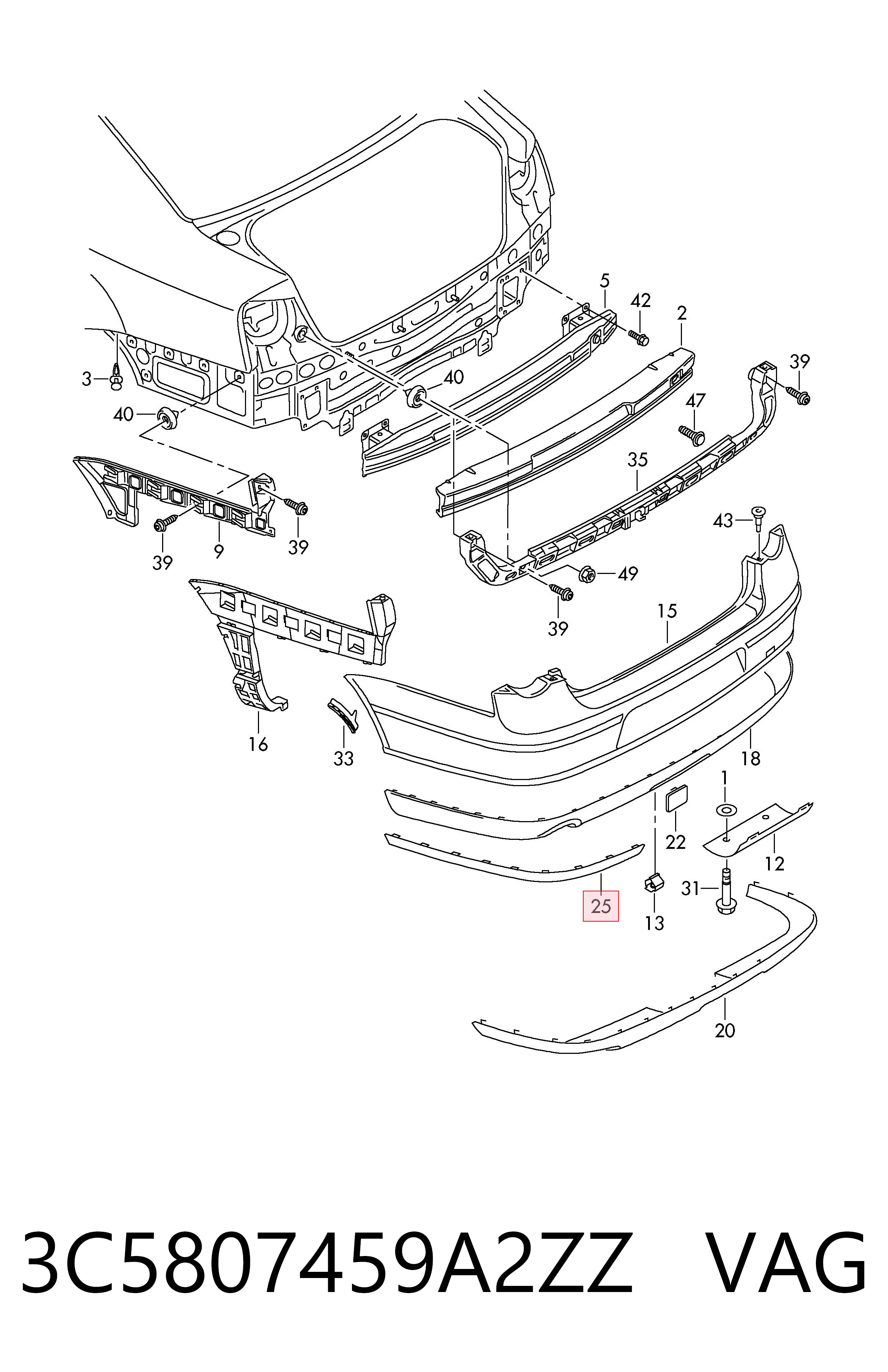 3C5807459A2ZZ VAG