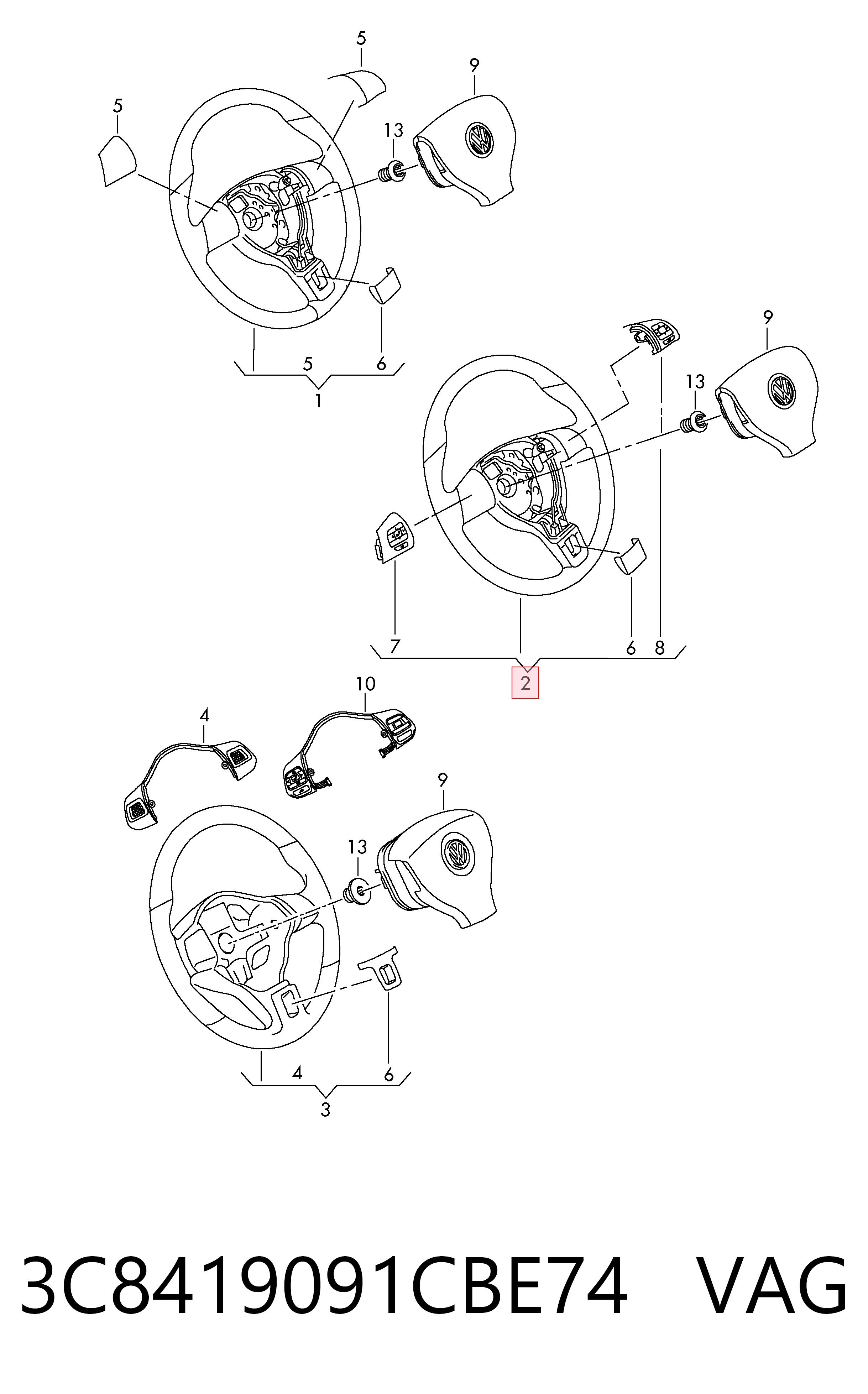 3C8419091CBE74 VAG