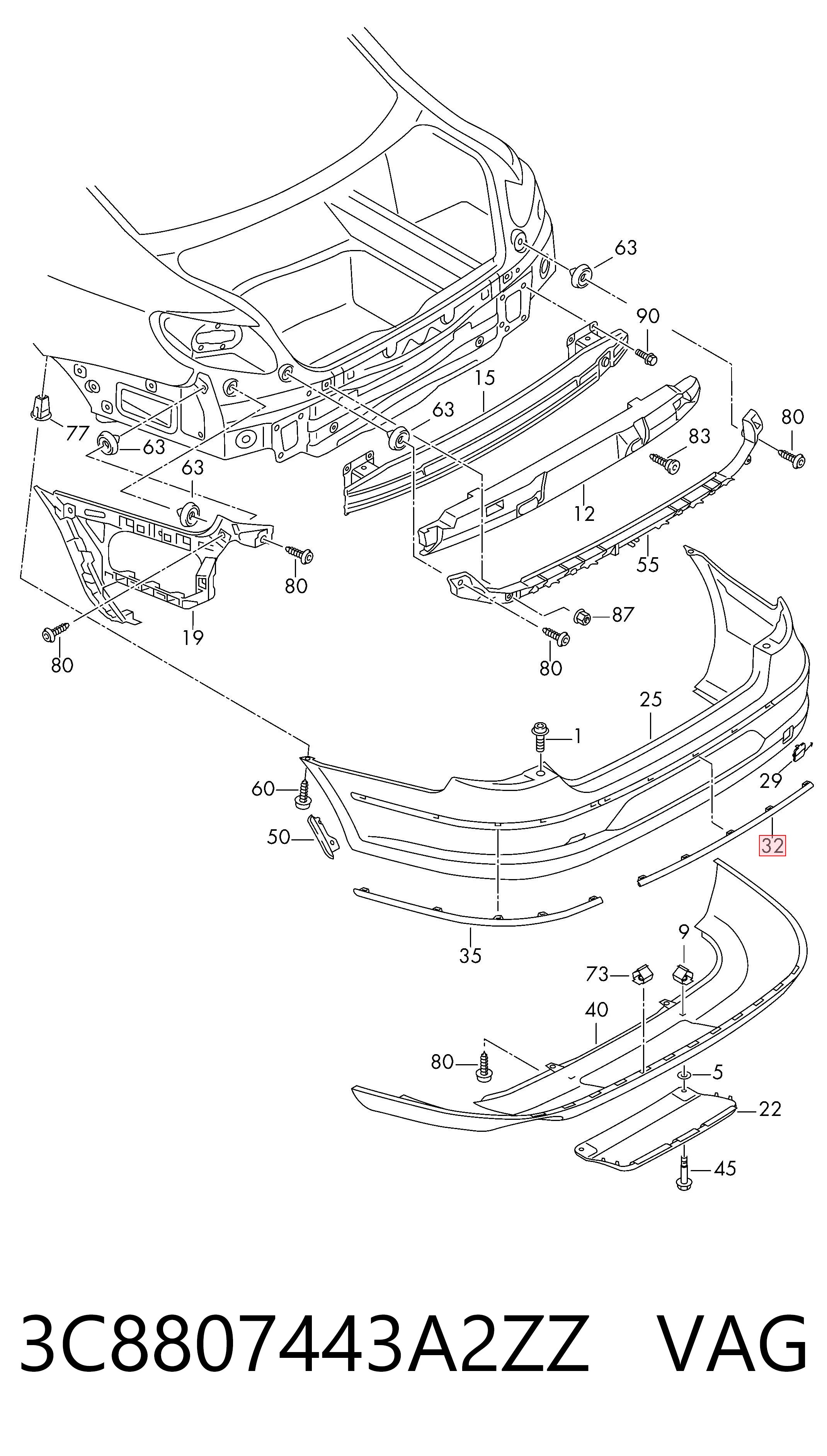 3C8807443A2ZZ VAG
