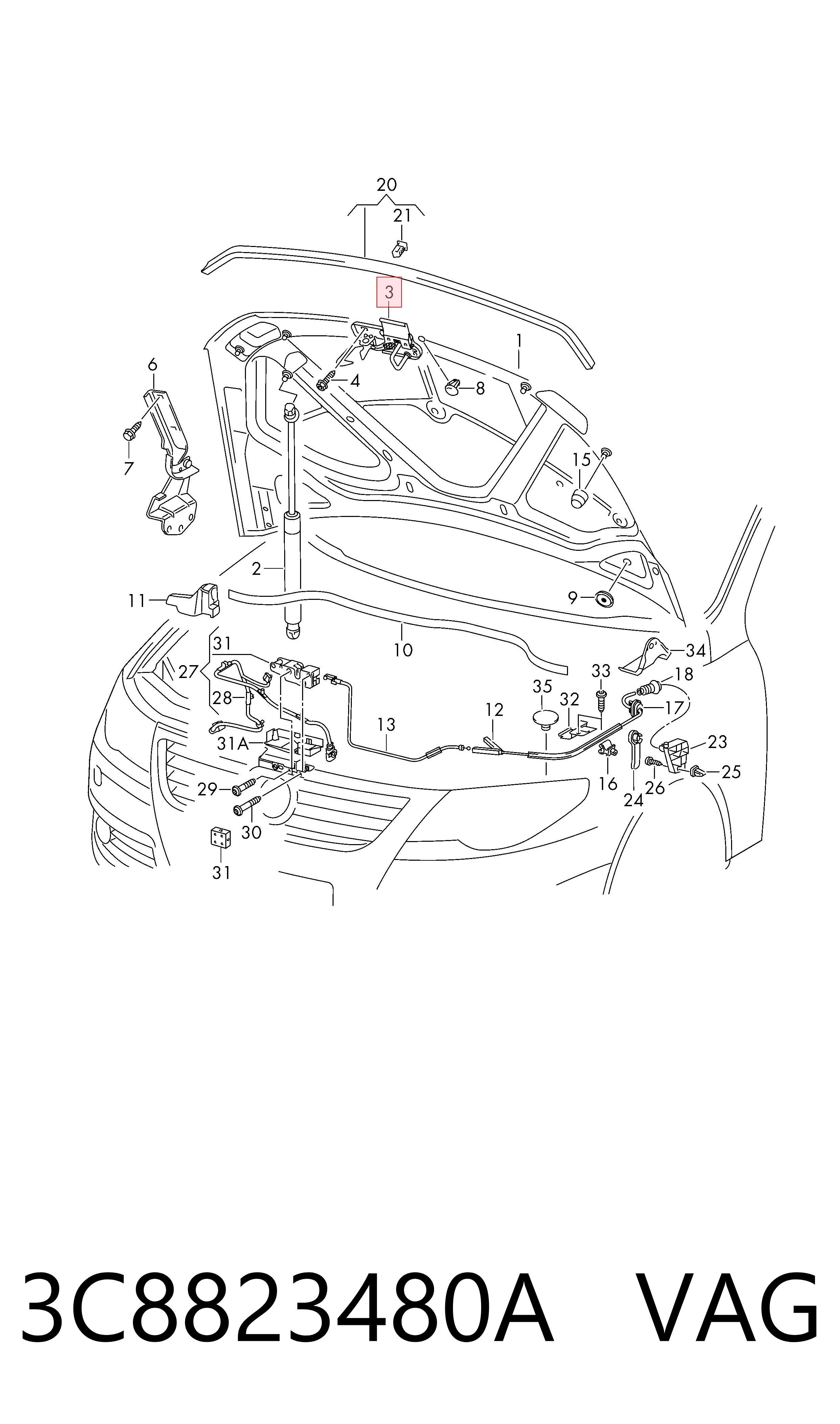 3C8823480A VAG 