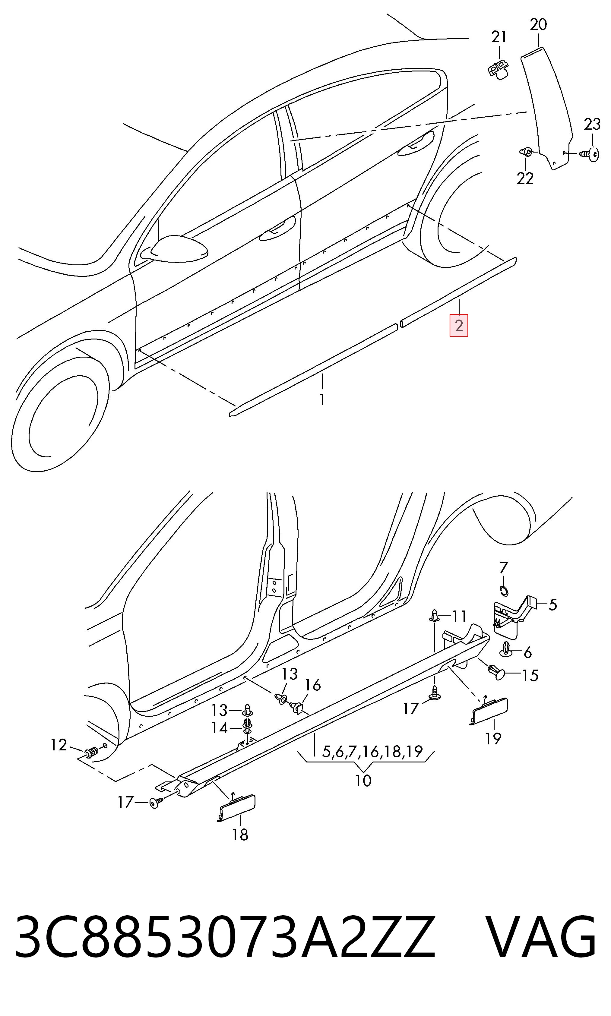 3C8853073A2ZZ VAG