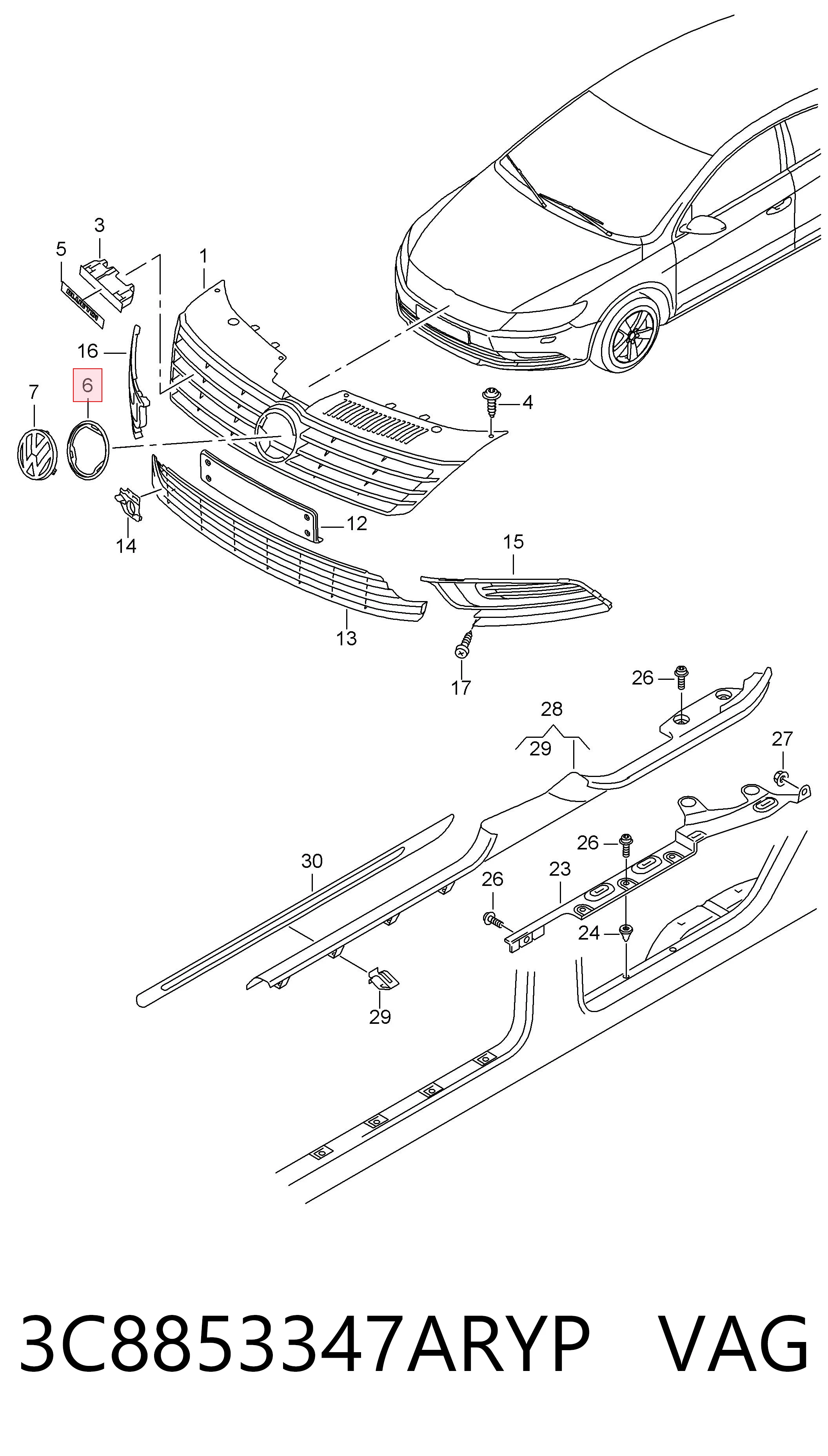  VAG 3C8853347ARYP precio, desde 61,36 EUR
