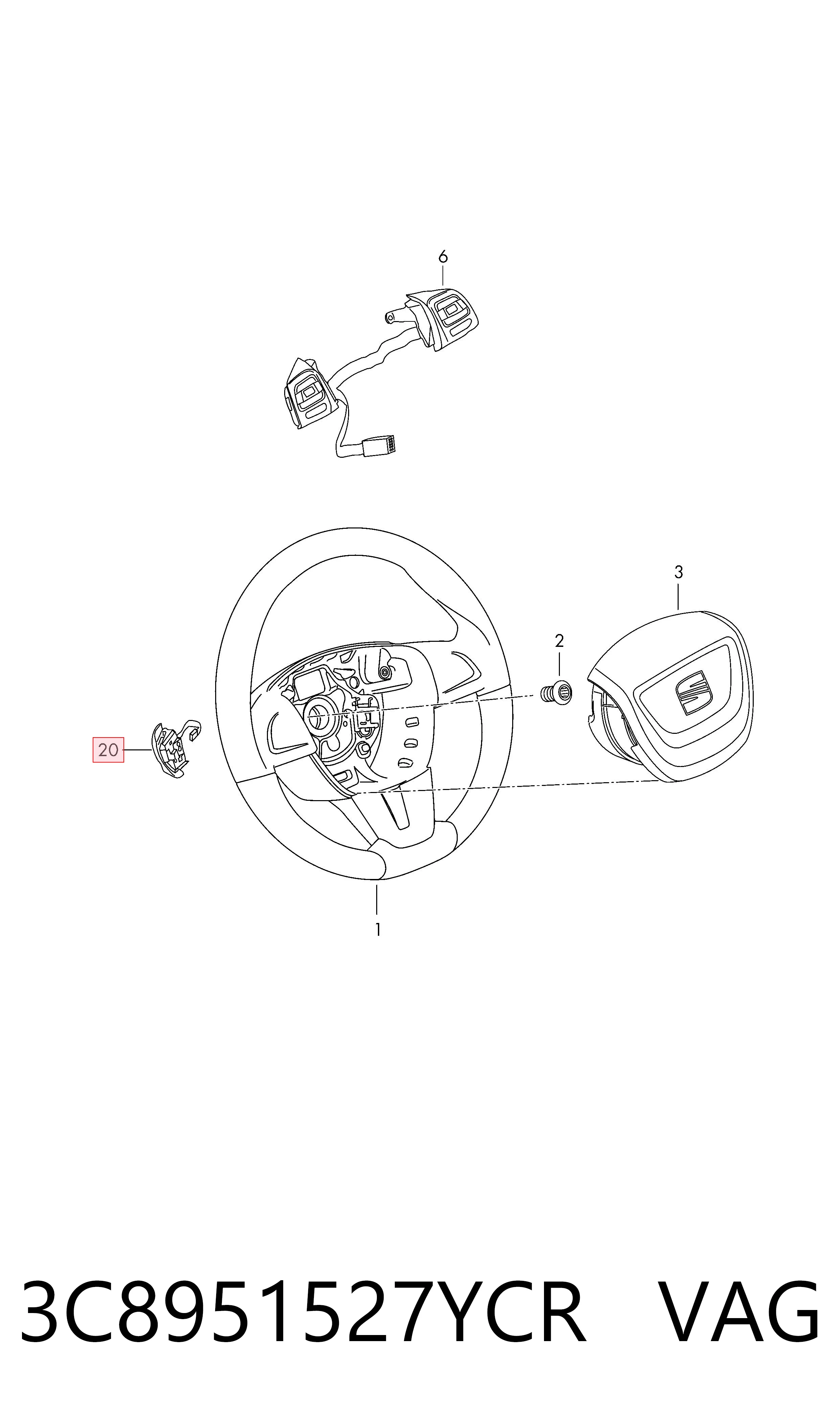3C8951527YCR VAG