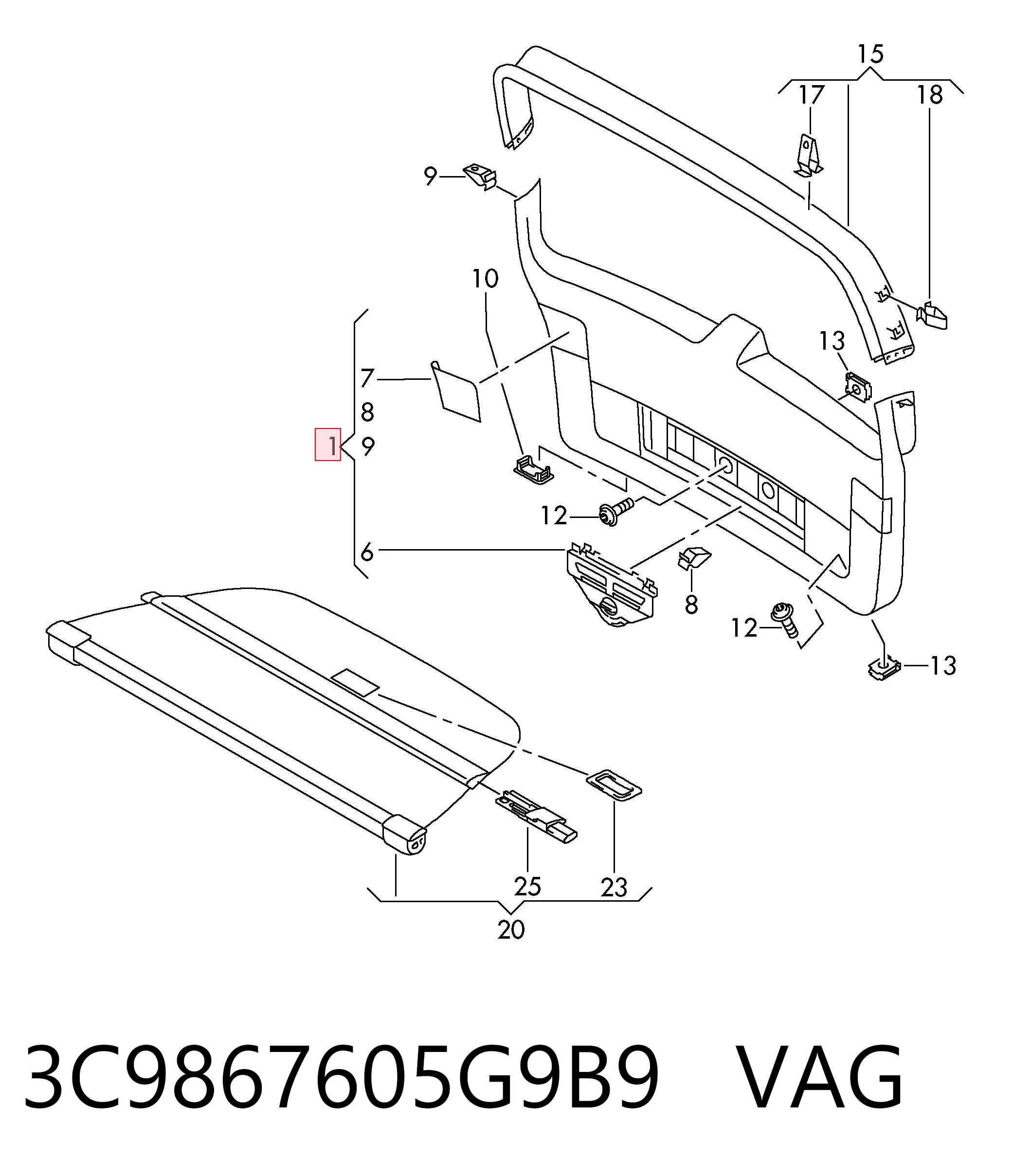 3C9867605G9B9 VAG
