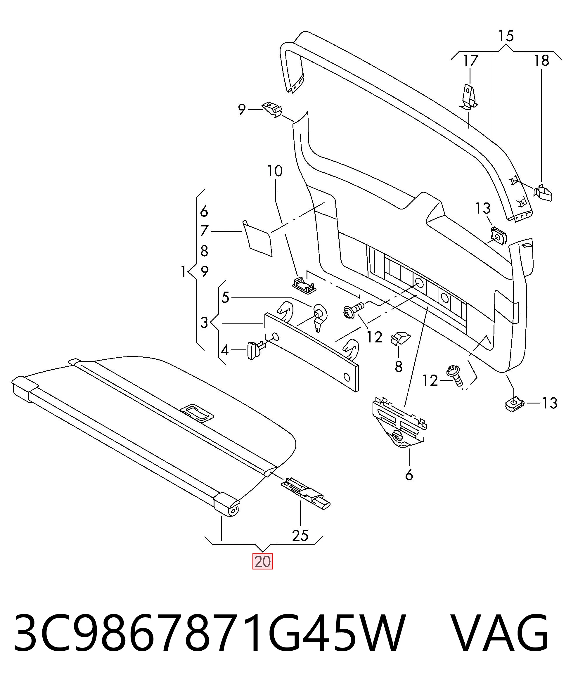 3C9867871G45W VAG