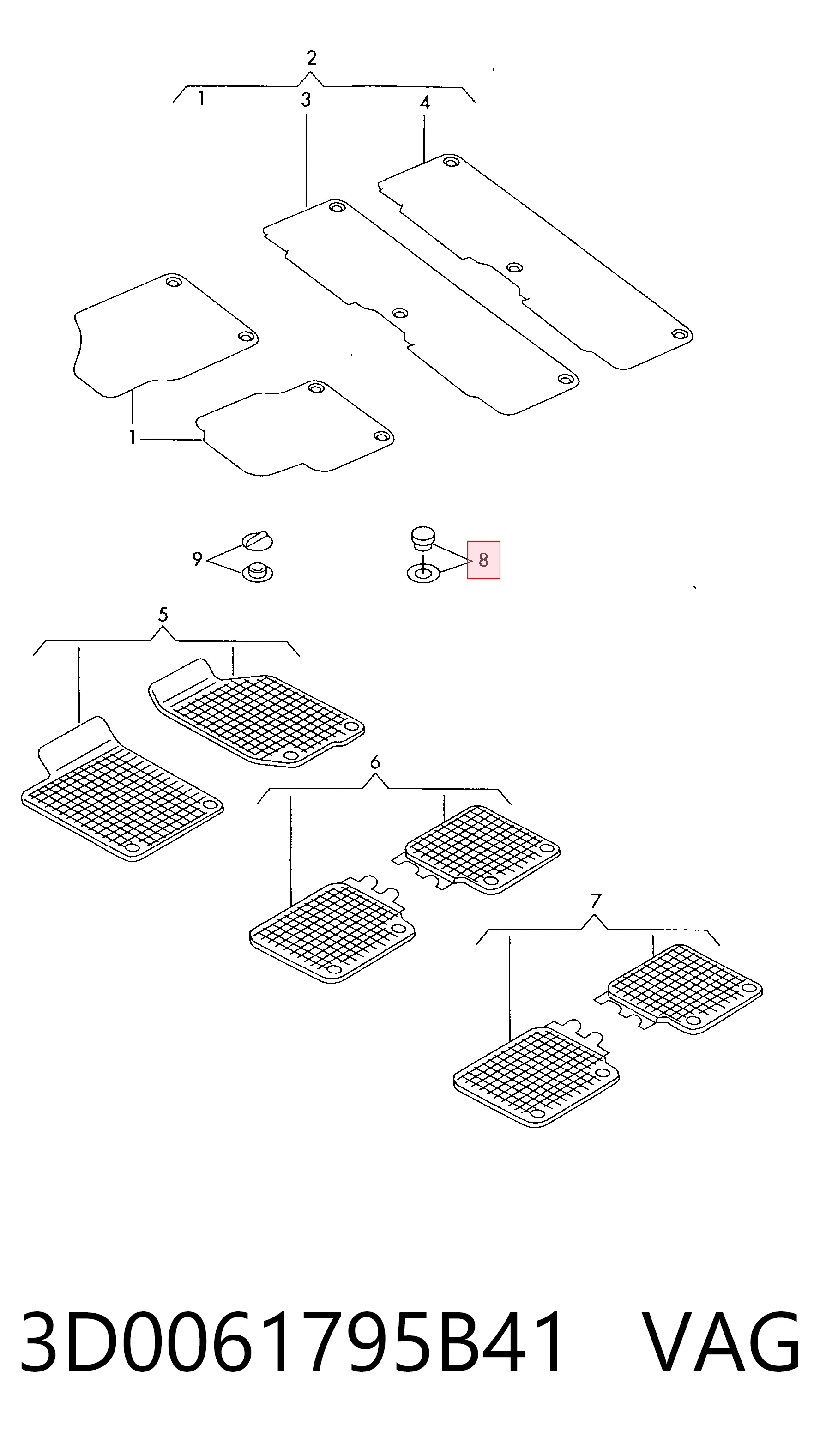 Alfombrillas para coche para Volkswagen Golf IV 1J5