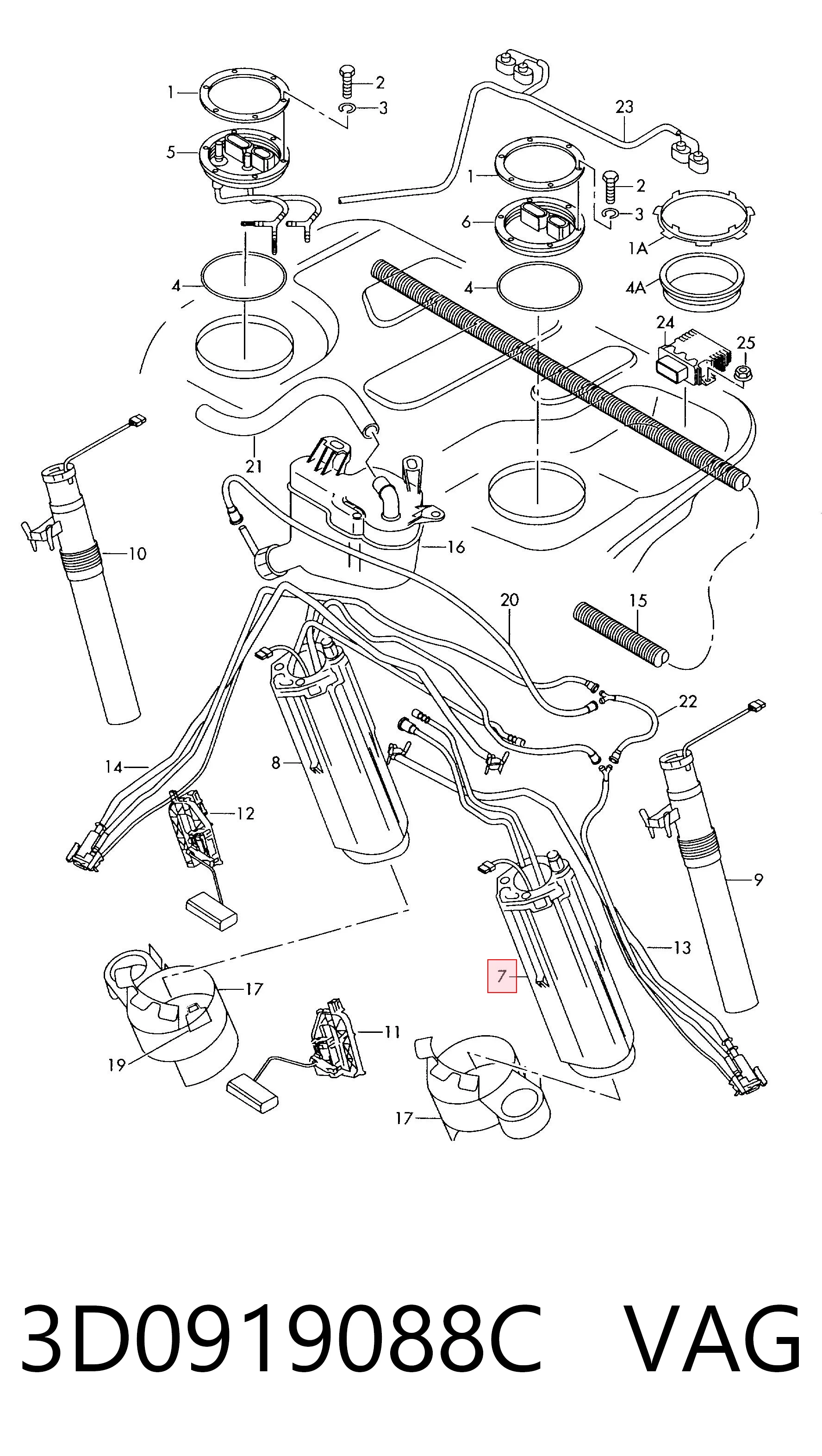 Comprar Módulo de bomba de combustible con sensor de nivel de combustible Audi A8  4H2, 4H8, 4HC, 4HL a bajo precio